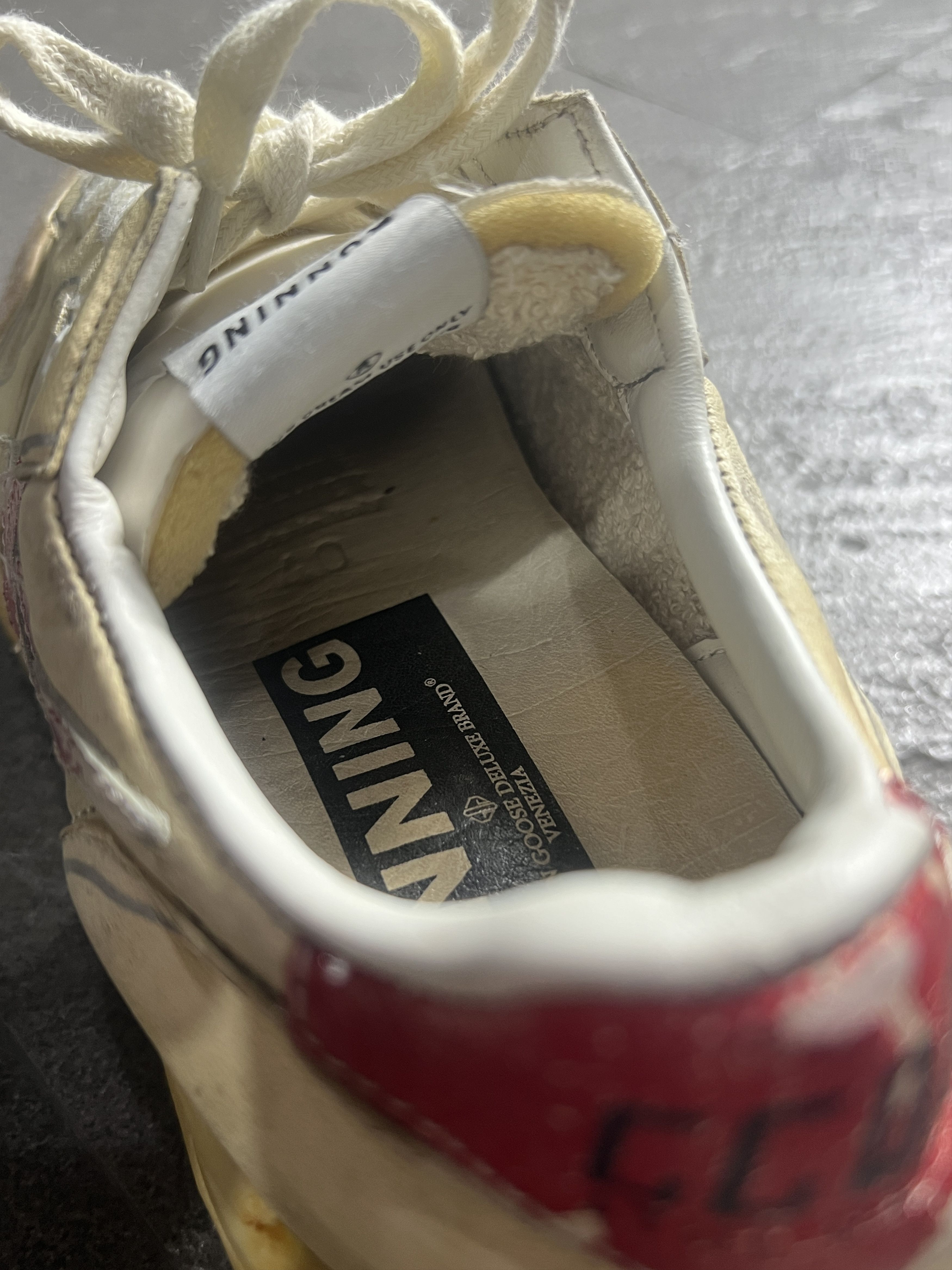 Golden Goose Golden Goose Running Sole Cream Red Star Size 36 Size US 7 / EU 40 - 12 Thumbnail