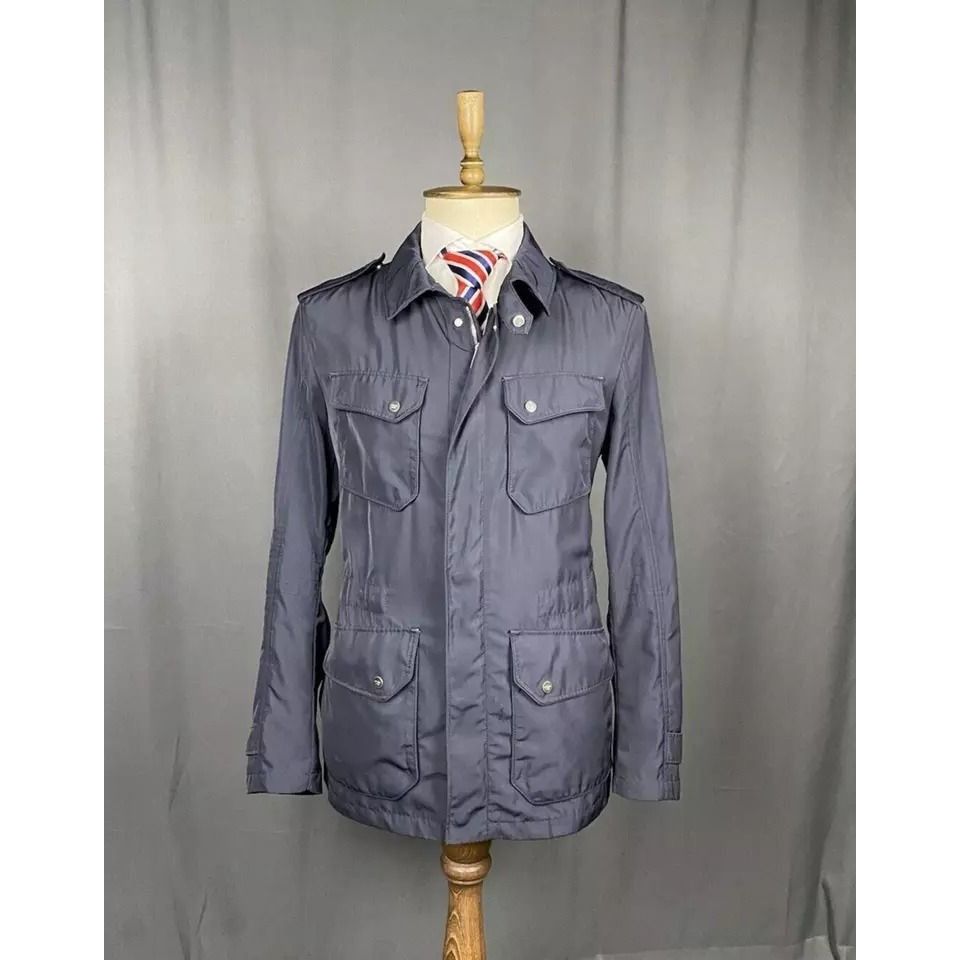 Allegri Allegri Milano Men's Blue Nylon Multipocket Field Jacket Siz Size US L / EU 52-54 / 3 - 1 Thumbnail