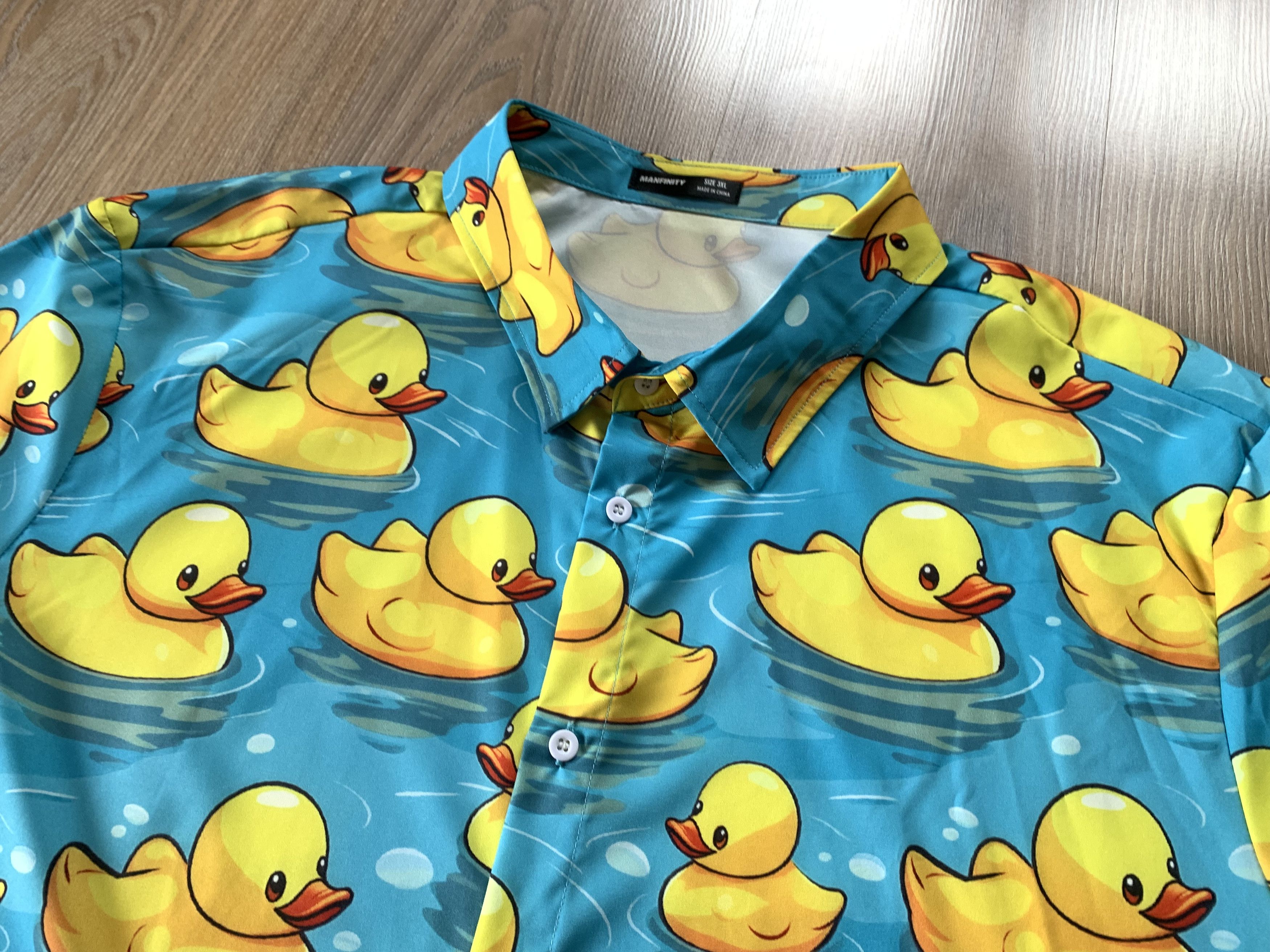Other Manfinity Men Duck Print Funny Button Short Sleeve Shirt Size US XXL / EU 58 / 5 - 4 Thumbnail