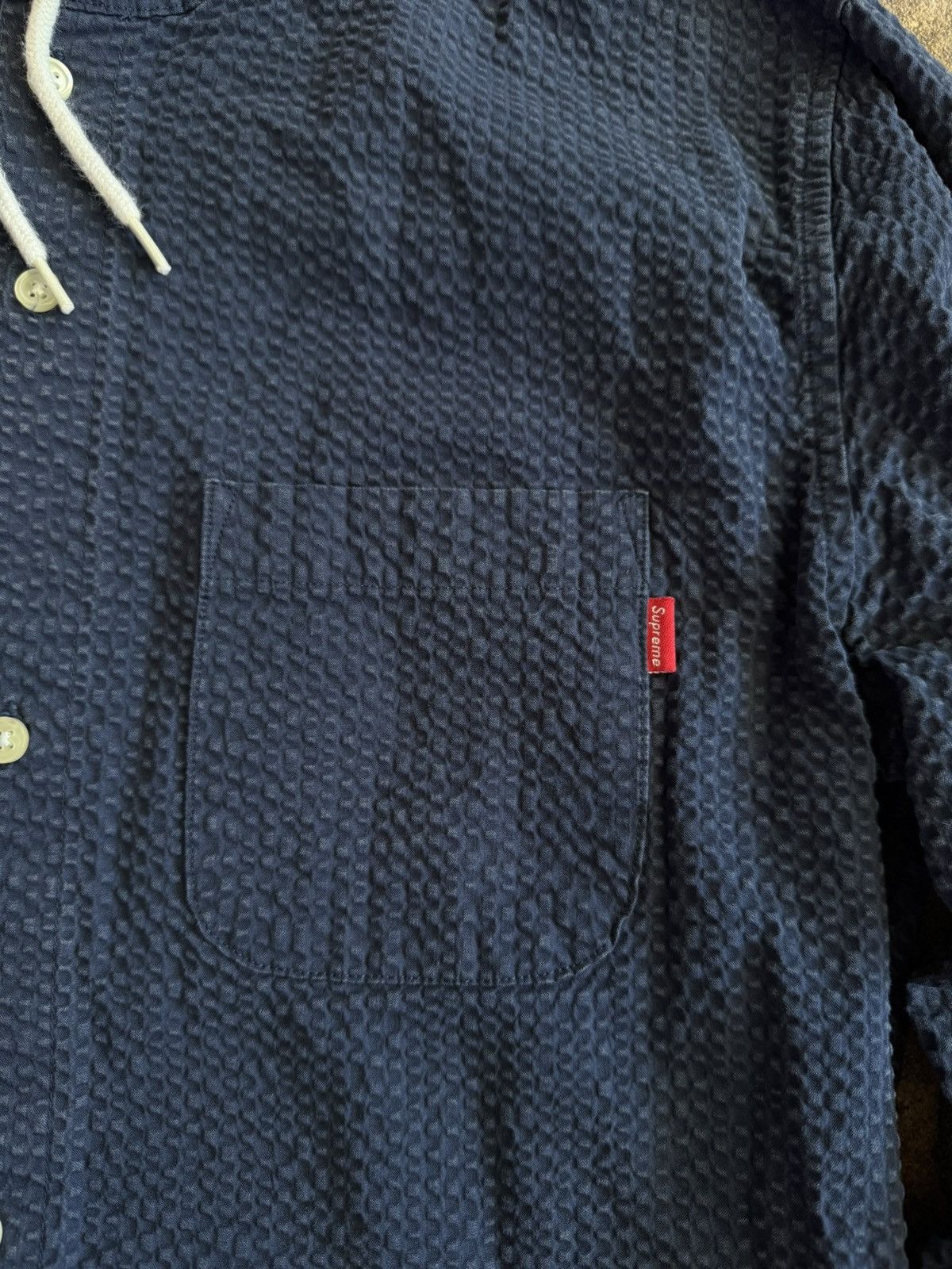 Supreme Supreme SS15 Seersucker Hooded Button Up Size US M / EU 48-50 / 2 - 2 Thumbnail