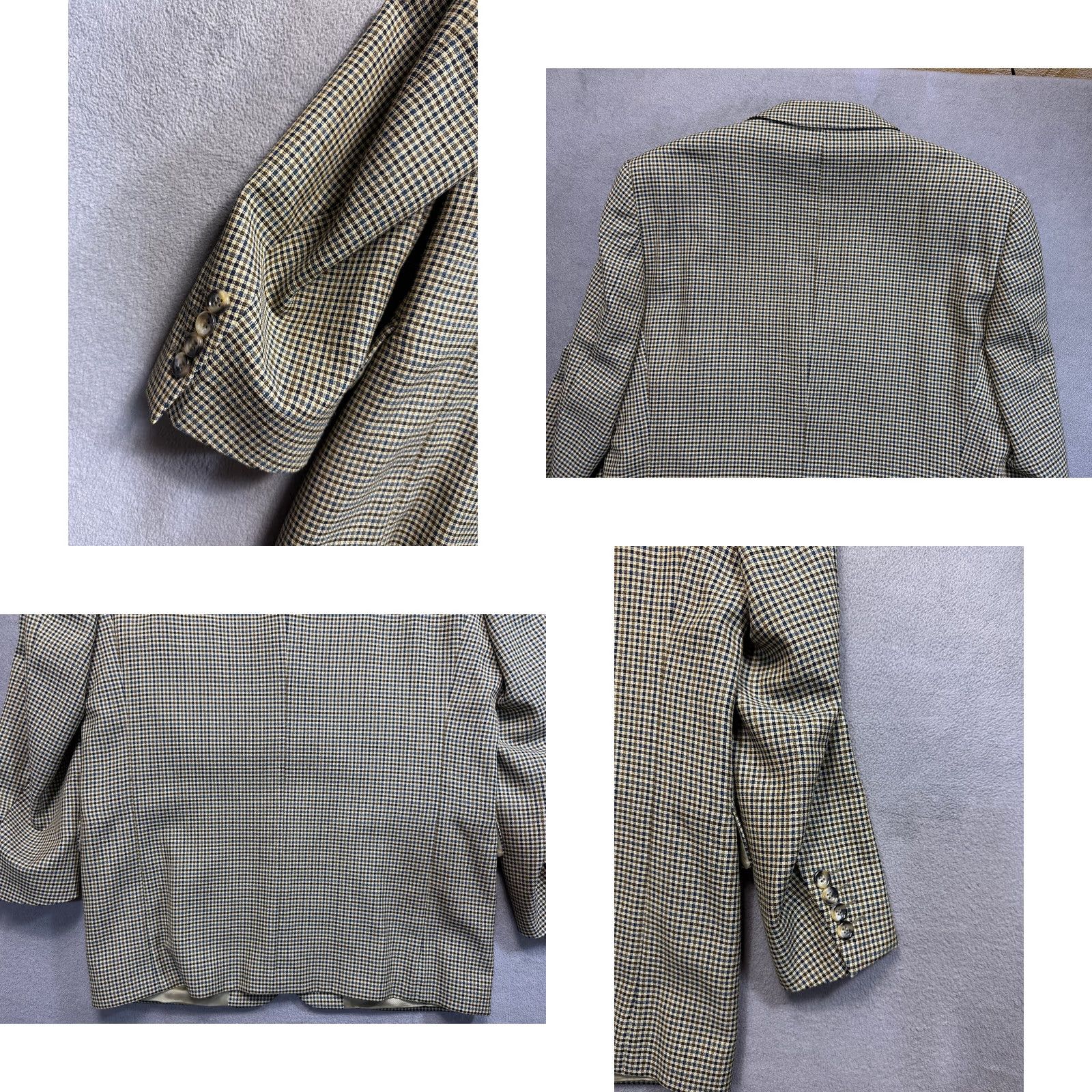 Vintage VINTAGE Gino Rizzi Blazer Wool Beige 43in Men Shirt Jacket Tuxedo Style 43in Womens?? Size 46R - 10 Thumbnail
