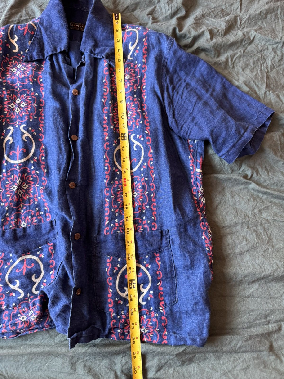 Kapital French Cross Linen Button-Down Size US XL / EU 56 / 4 - 4 Thumbnail