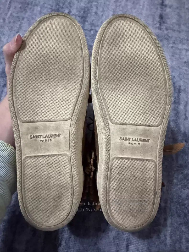 Saint Laurent Paris Saint Laurent Paris High-Top Suede Furry Fringe Sneakers Size US 6.5 / EU 39-40 - 5 Thumbnail