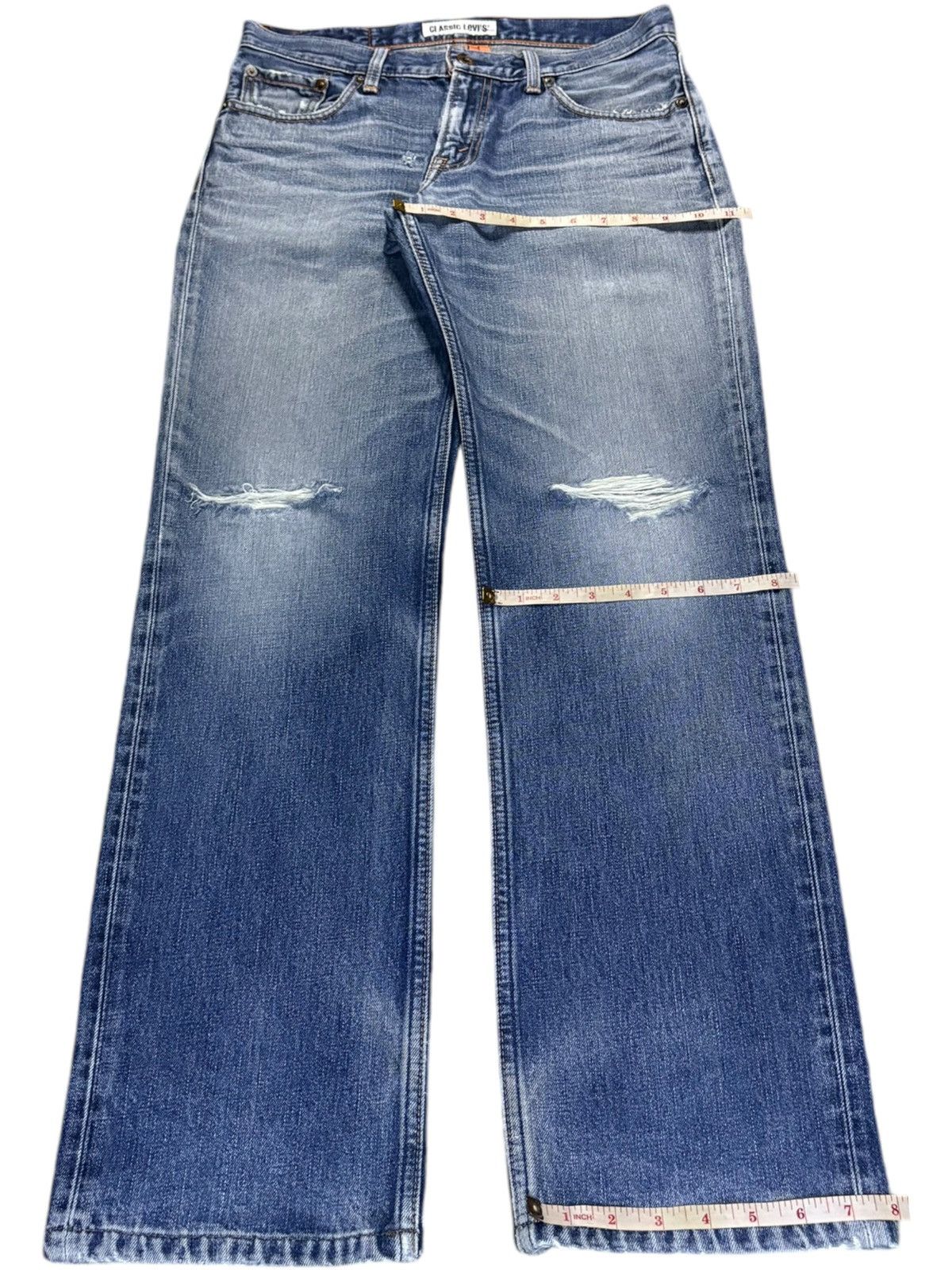 Levi's Vintage 90s Levis 502 Faded Wash Distressed Loose Jeans Size US 32 / EU 48 - 14 Thumbnail