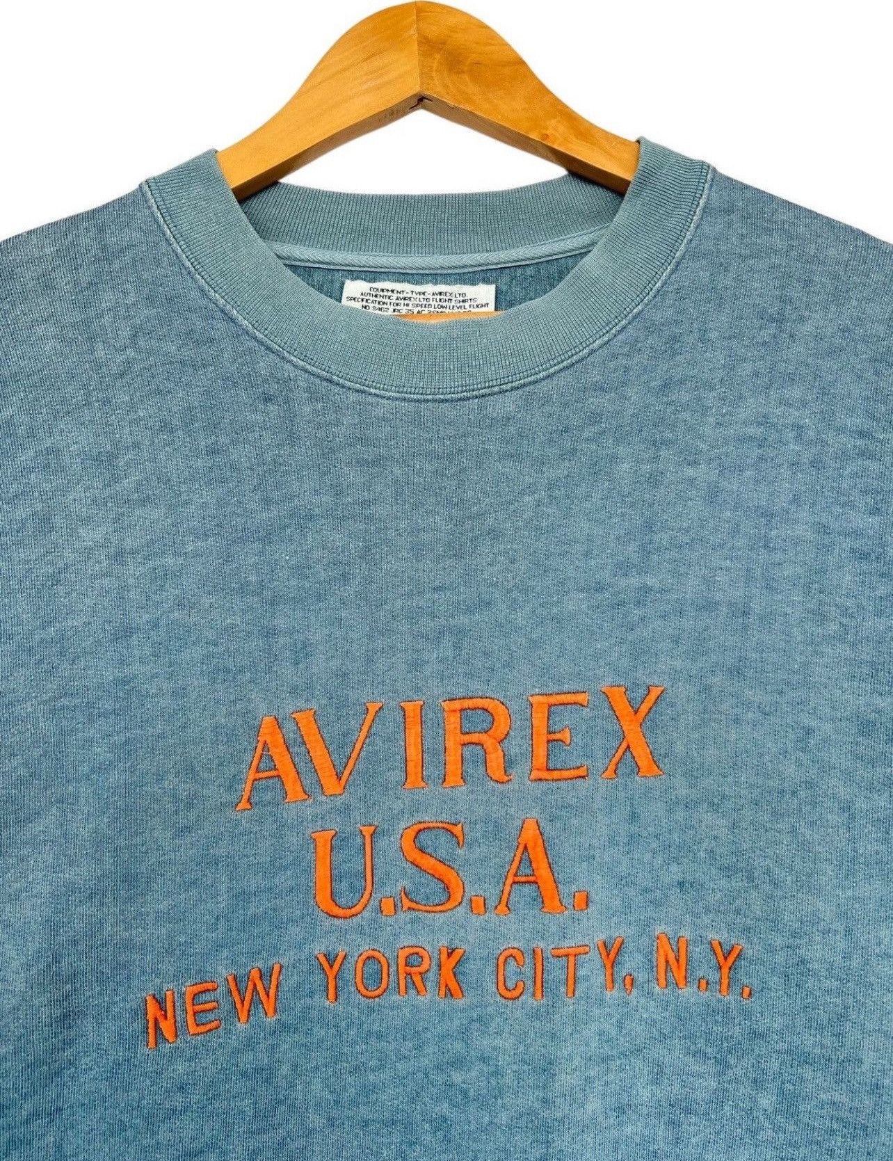 Other Vintage 90s Avirex Distressed Sweatshirt Avirex Crewneck Size US L / EU 52-54 / 3 - 7 Thumbnail