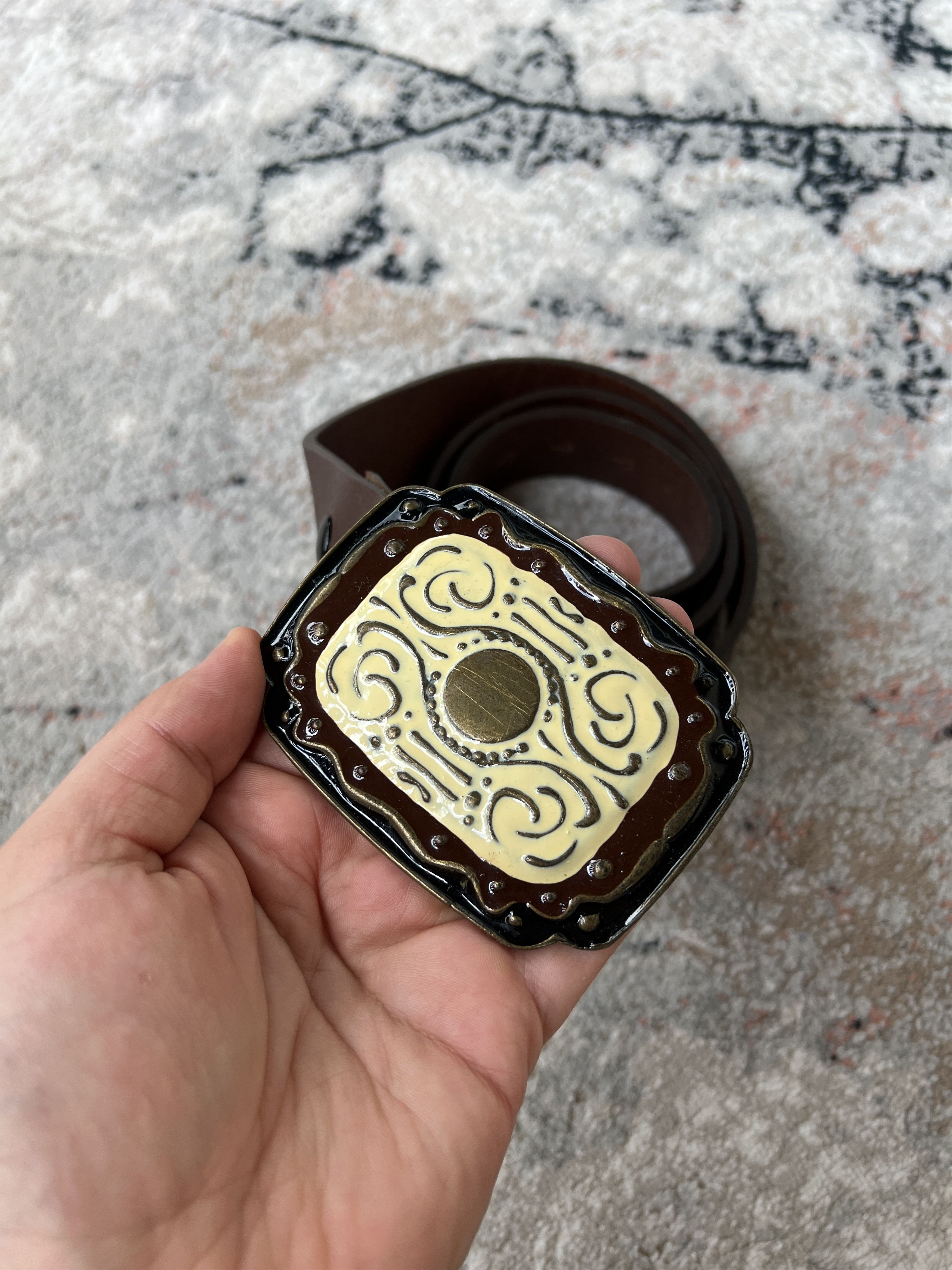 Vintage Echt Leder Vintage Belt Size ONE SIZE - 2 Thumbnail
