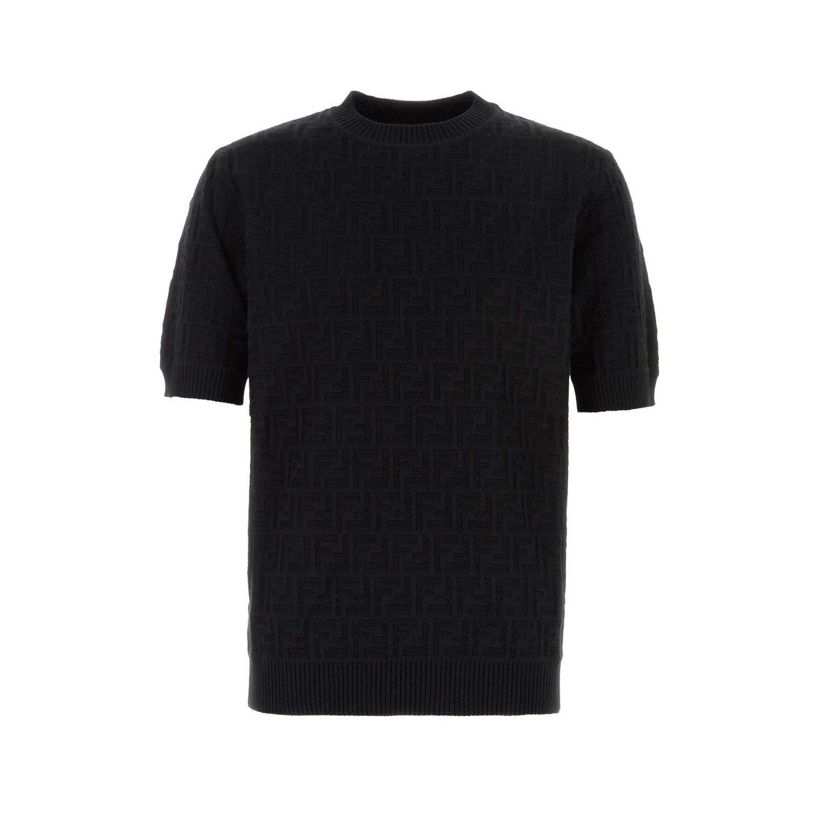 FENDI Black Cotton Sweater New )