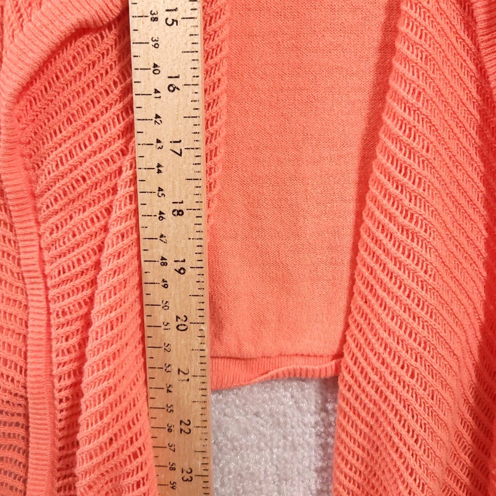 Vintage Sonoma Cardigan Sweater Women's Small Orange Open Front Open Knit L/S Size S / US 4 / IT 40 - 7 Thumbnail