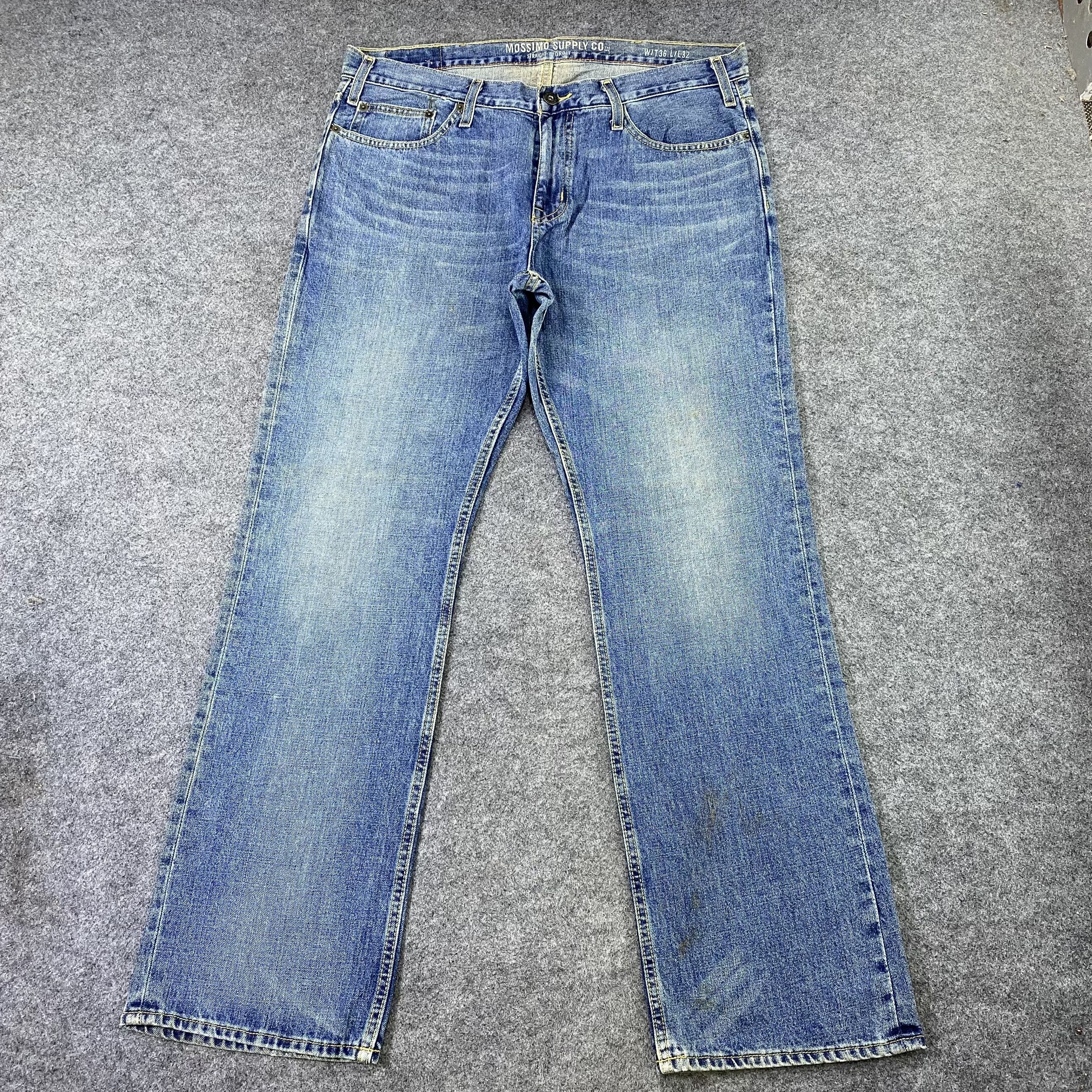 Jean × Mossimo × Vintage Vintage Mossimo Supply Straight Droit Blue Wash Jeans-J1147 Size US 39 - 2 Thumbnail