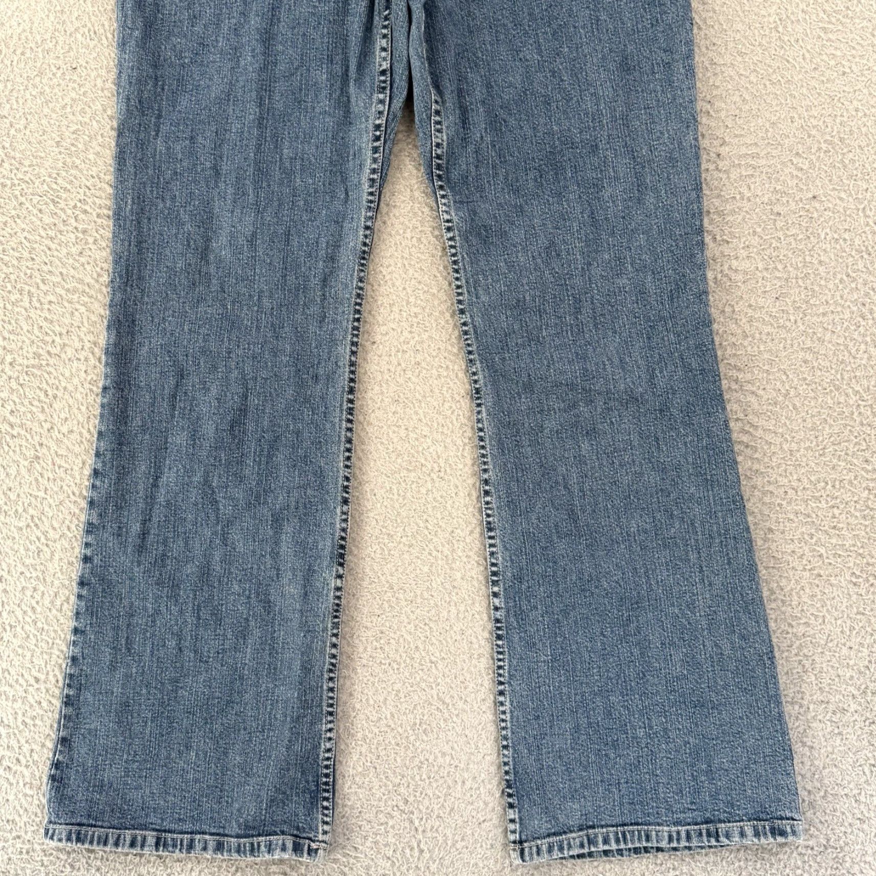 Denime VINTAGE? No. J Jill Jeans Womens 14 Blue Denim Straight Leg Mid Rise Stretch Bootcut Jeans Size 36" / US 14 / IT 50 - 2 Thumbnail
