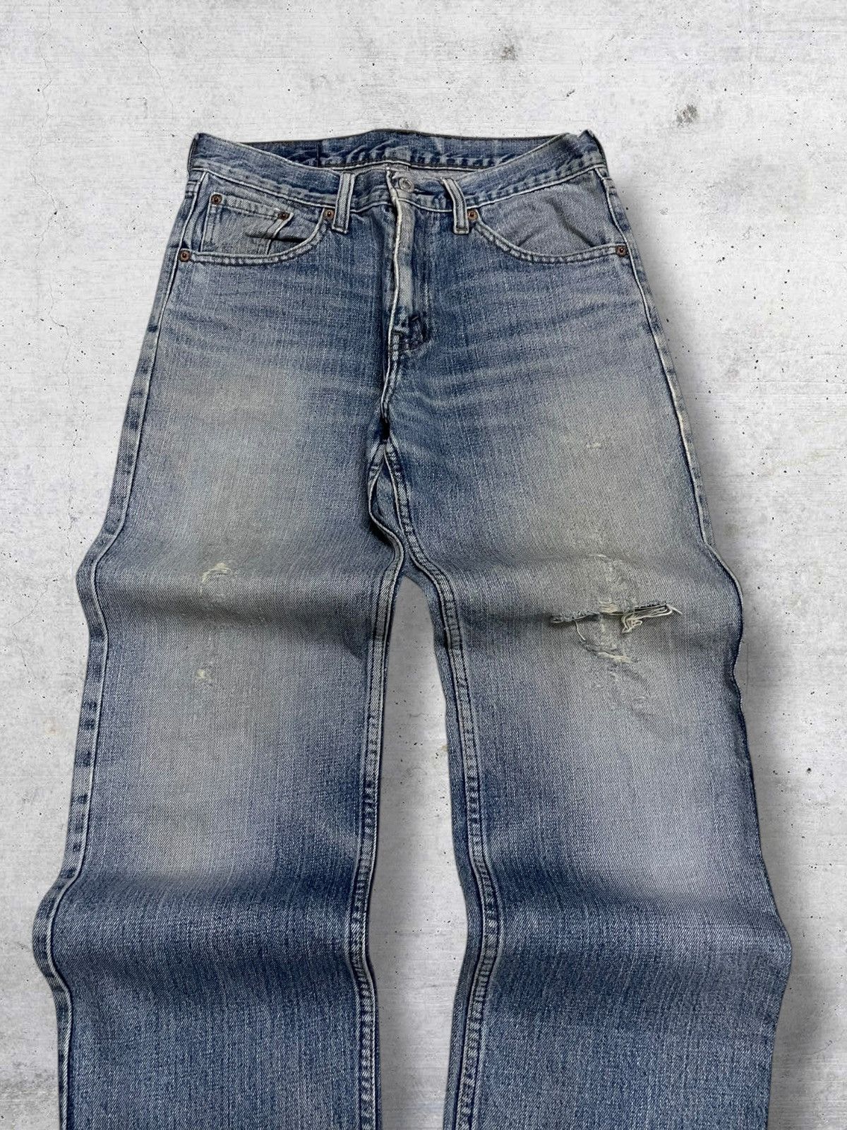 Levi's Vintage Clothing VINTAGE 533 LEVIS USA DESIGNER 90S WHISKERING RIPPED DENIM Size US 29 - 4 Thumbnail