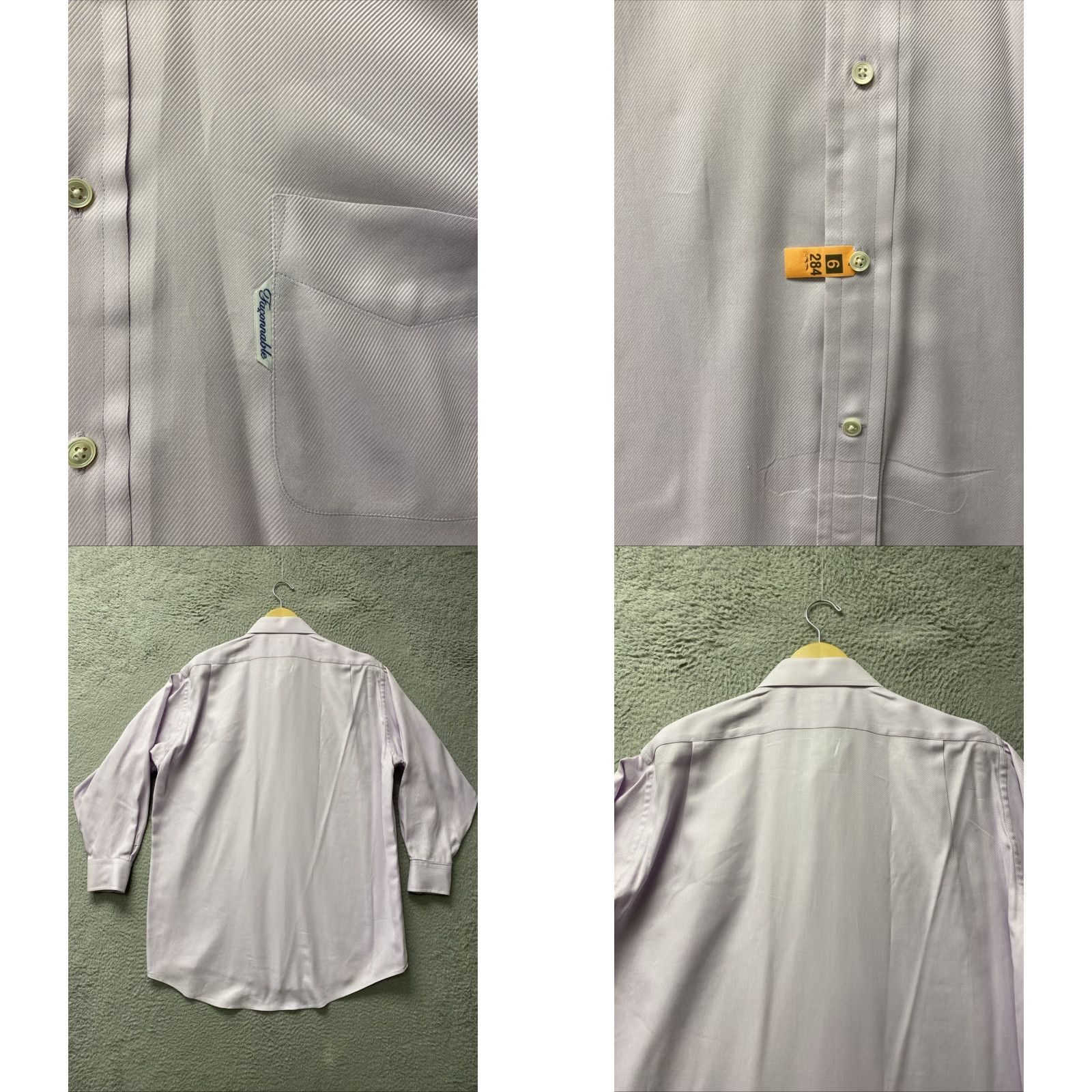 Faconnable Faconnable Button Shirt Men’s 4 16R Lavender Cotton / 158-33 Size XXL / US 16-18 / IT 52-54 - 8 Thumbnail