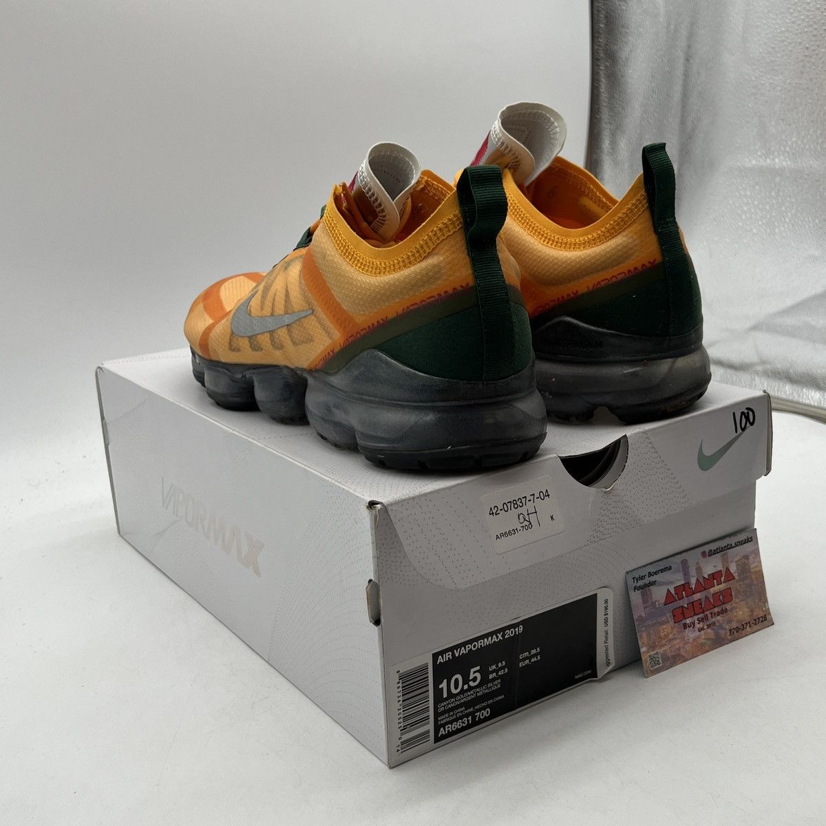 Nike Air VaporMax canyon gold Size US 10.5 / EU 43-44 - 4 Thumbnail