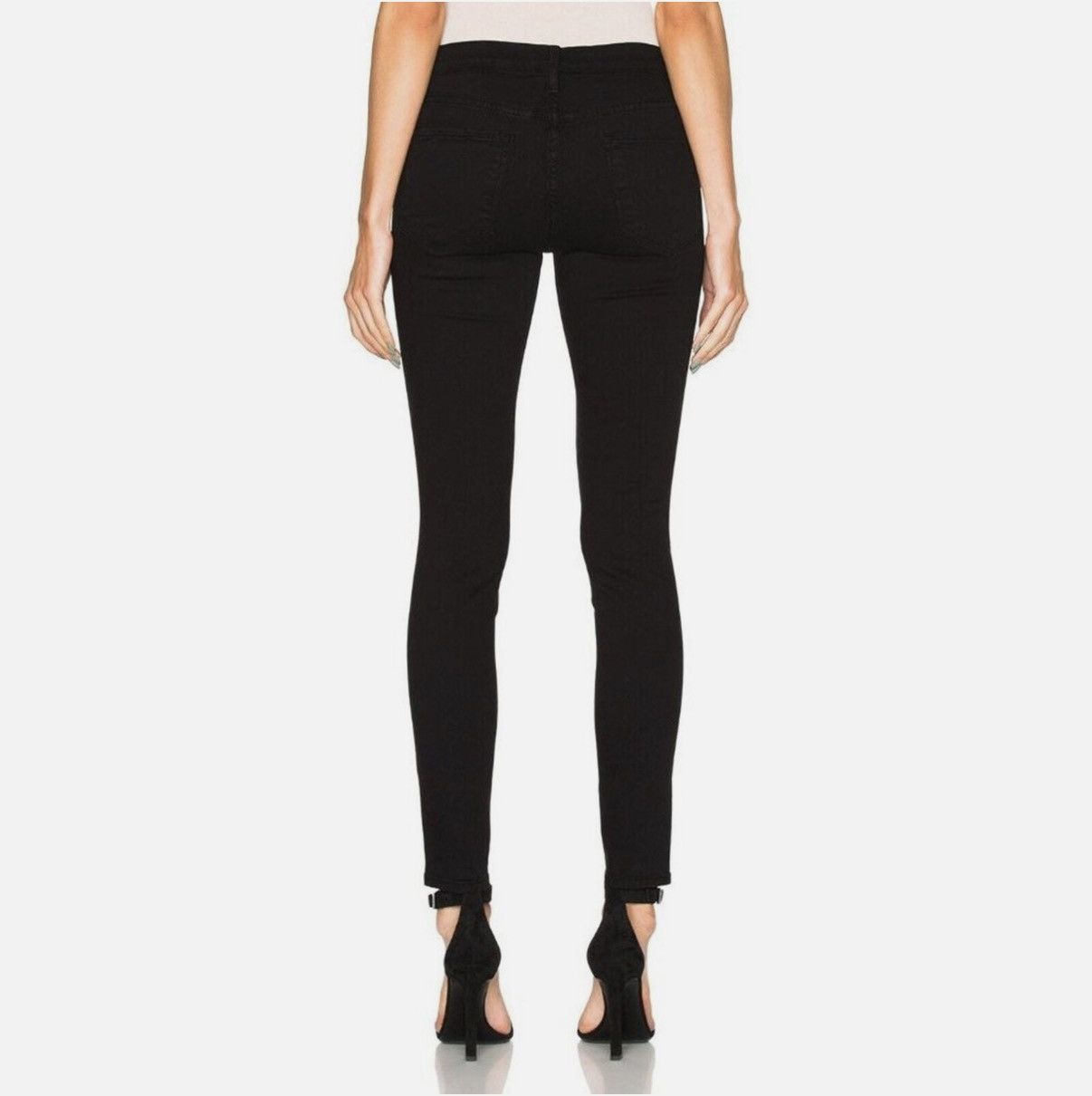 Frame Frame Denim Le Skinny de Jeanne Jeans in Black Noir Size 29 Size 29" - 2 Thumbnail