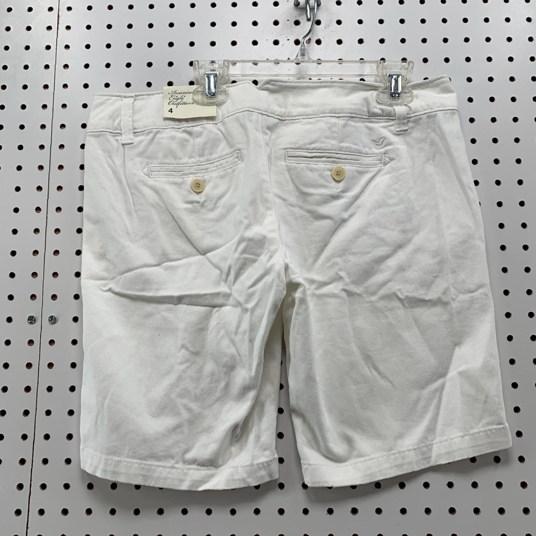 American Eagle Outfitters Vintage American Eagle White Cotton Spandex Chino Shorts Casual Women's Size 4 32x9.5 Size 27" / US 4 / IT 40 - 6 Thumbnail
