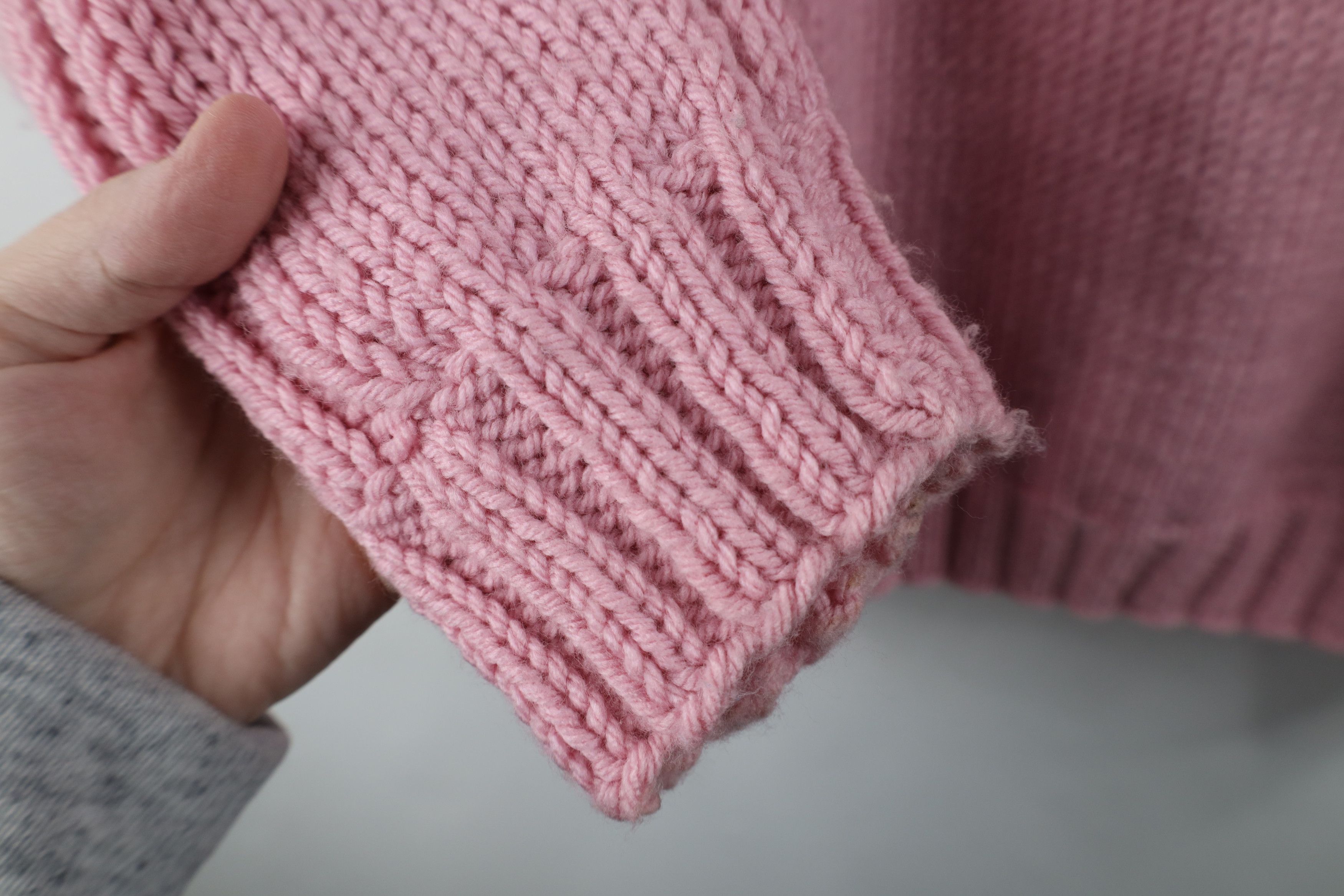 Vintage Vintage 70s Streetwear Ribbed Knit Boxy Sweater Pink USA Size XL / US 12-14 / IT 48-50 - 7 Thumbnail