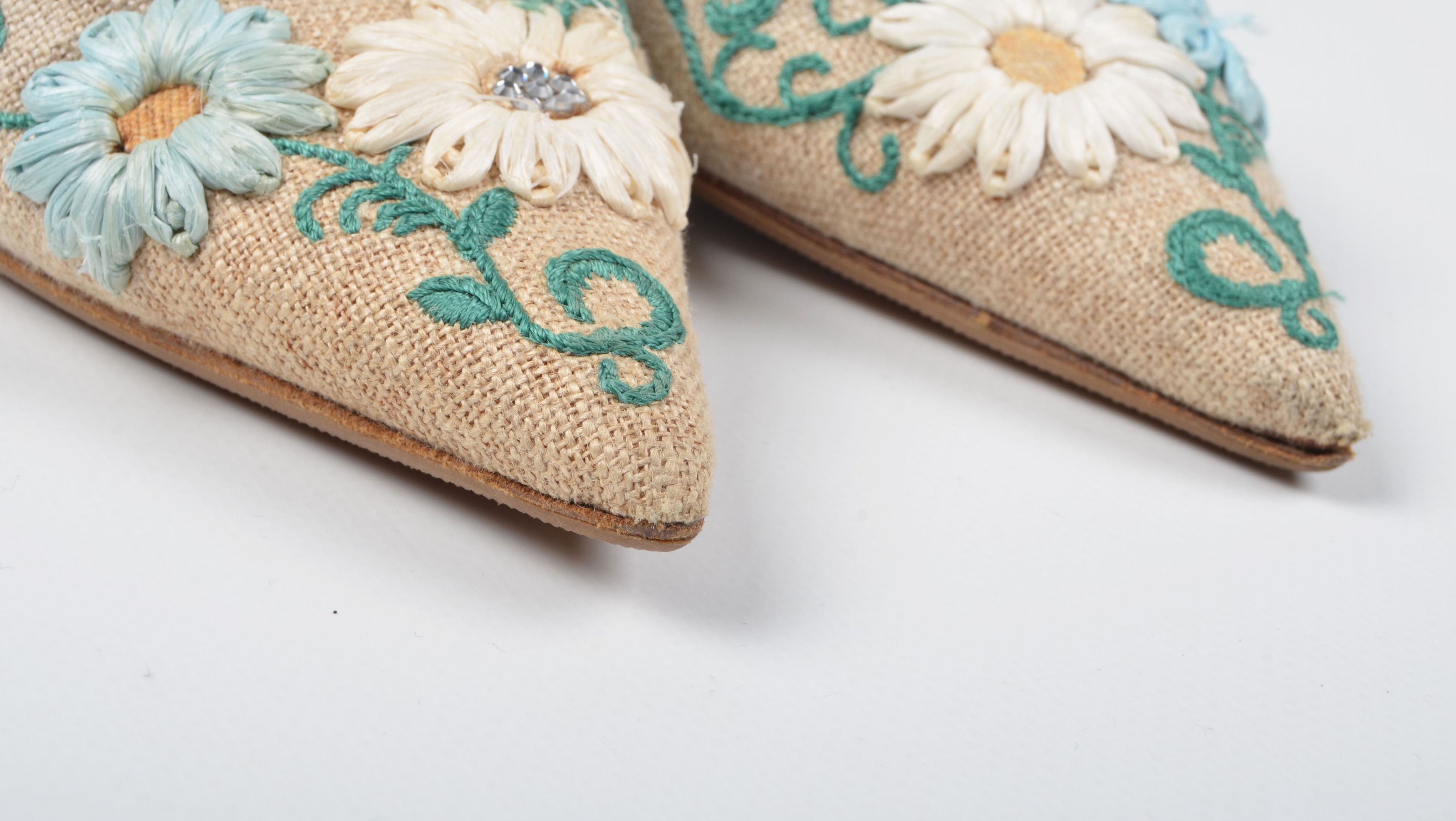 Le Silla Vintage Le Silla Y2K Fairy Floral Regencycore Mules Pumps Size US 6 / IT 36 - 5 Thumbnail