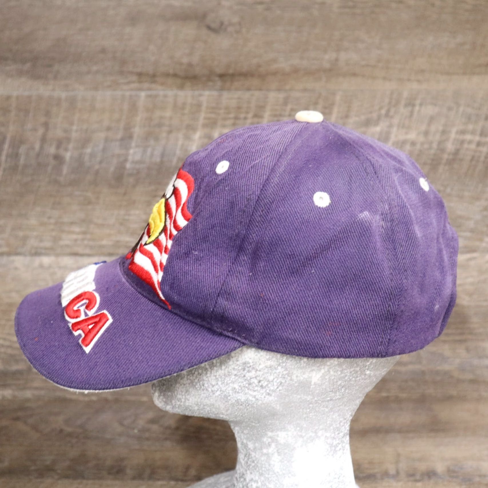 Vintage VINTAGE Hat Unbranded Embroidered Bald Eagle USA Flag - Adjustable Blue Baseball Cap Men, Adult Size, Navy/Blue, 90s/Flag Theme Size ONE SIZE - 6 Thumbnail