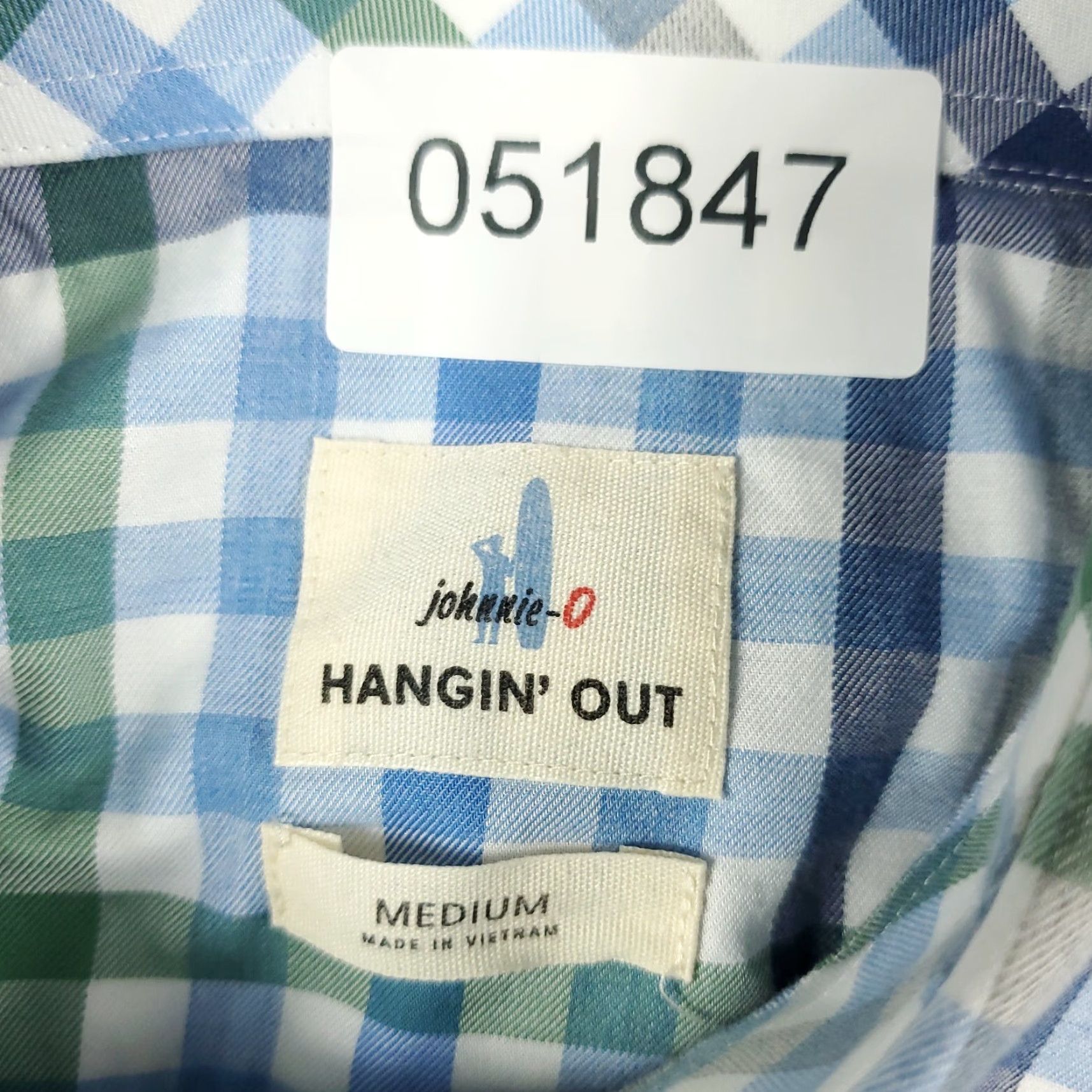 johnnie-O Johnnie O Blue Check Button-Up Shirt Mens Medium Long Sleeve Casual Size US M / EU 48-50 / 2 - 7 Thumbnail