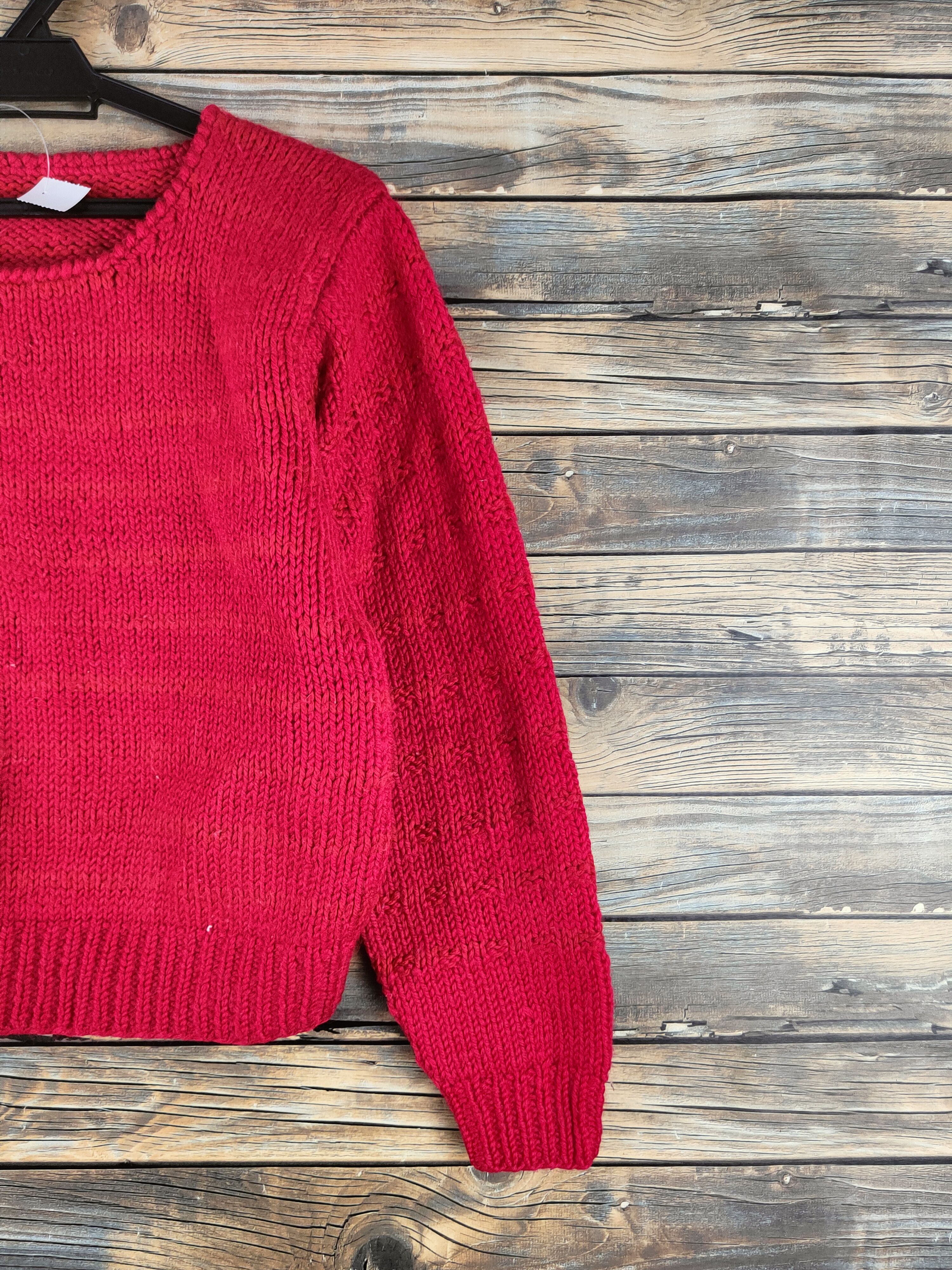 Japanese Brand DL Japanese Brand Red Knitwear Sweatshirts #46-391 Size M / US 6-8 / IT 42-44 - 5 Thumbnail