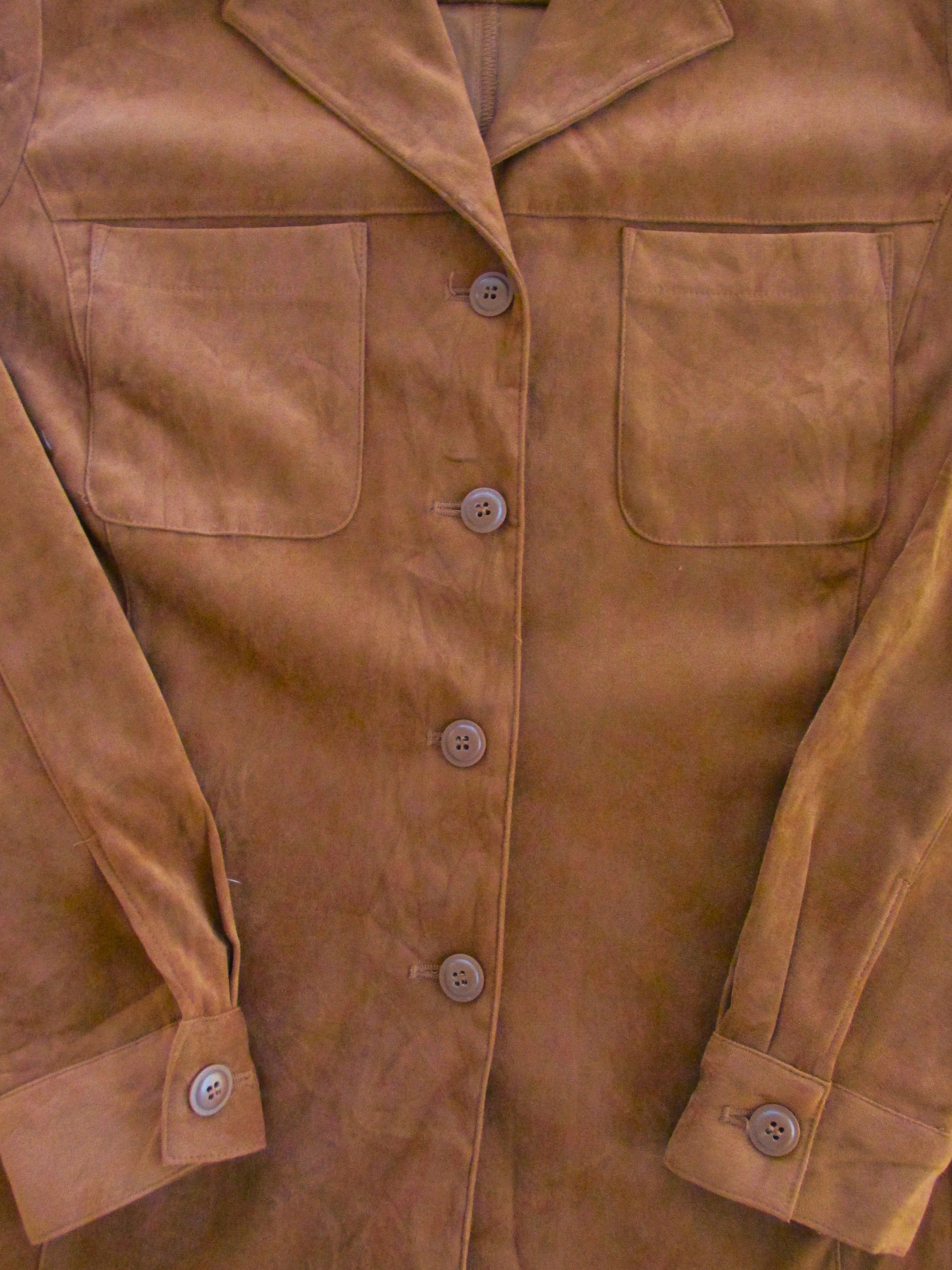 Express Express Women's Stretch Faux Suede Shirt Size Small Size S / US 4 / IT 40 - 4 Thumbnail