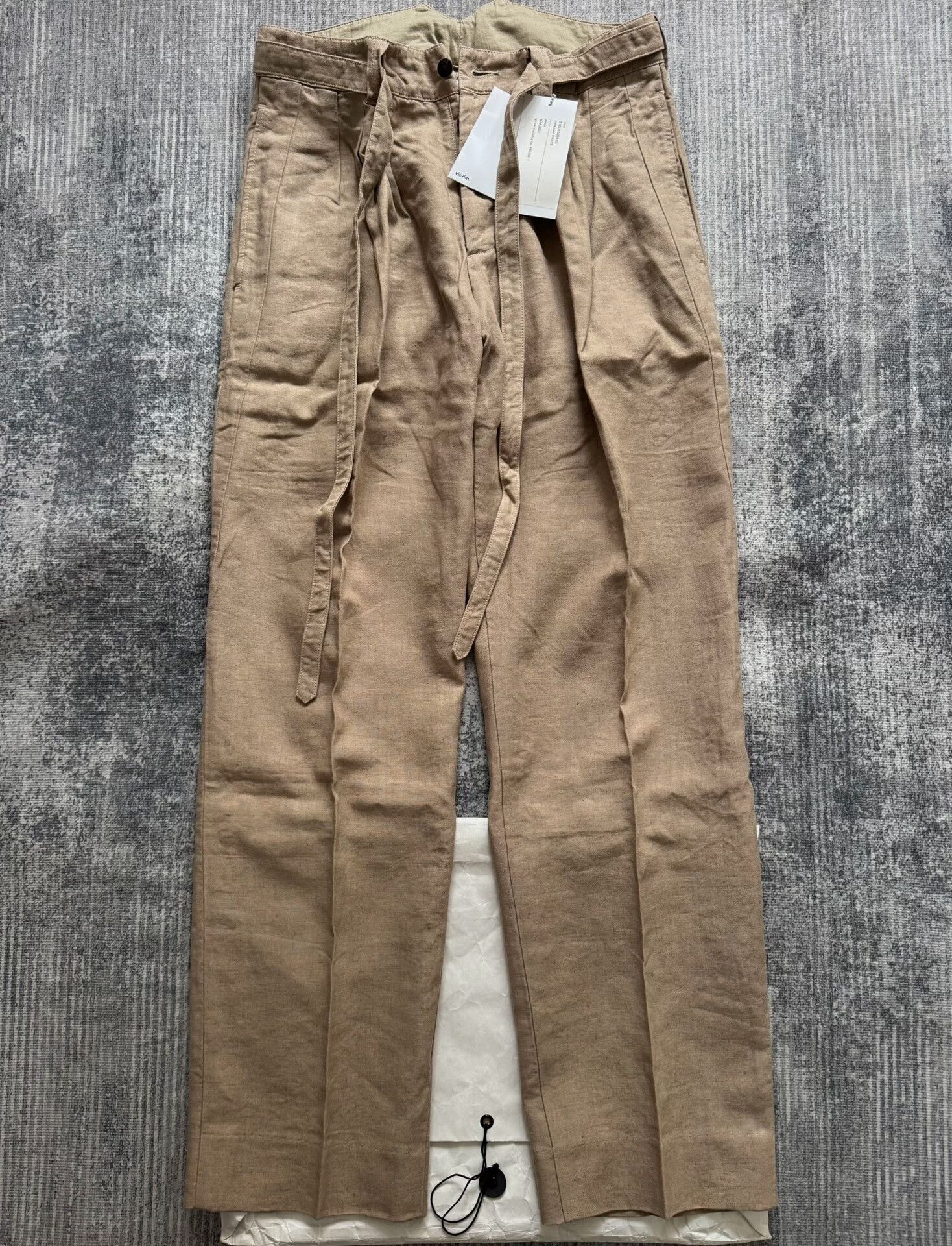 Visvim visvim hakama pants in khaki linen Size US 32 / EU 48 - 1 Thumbnail