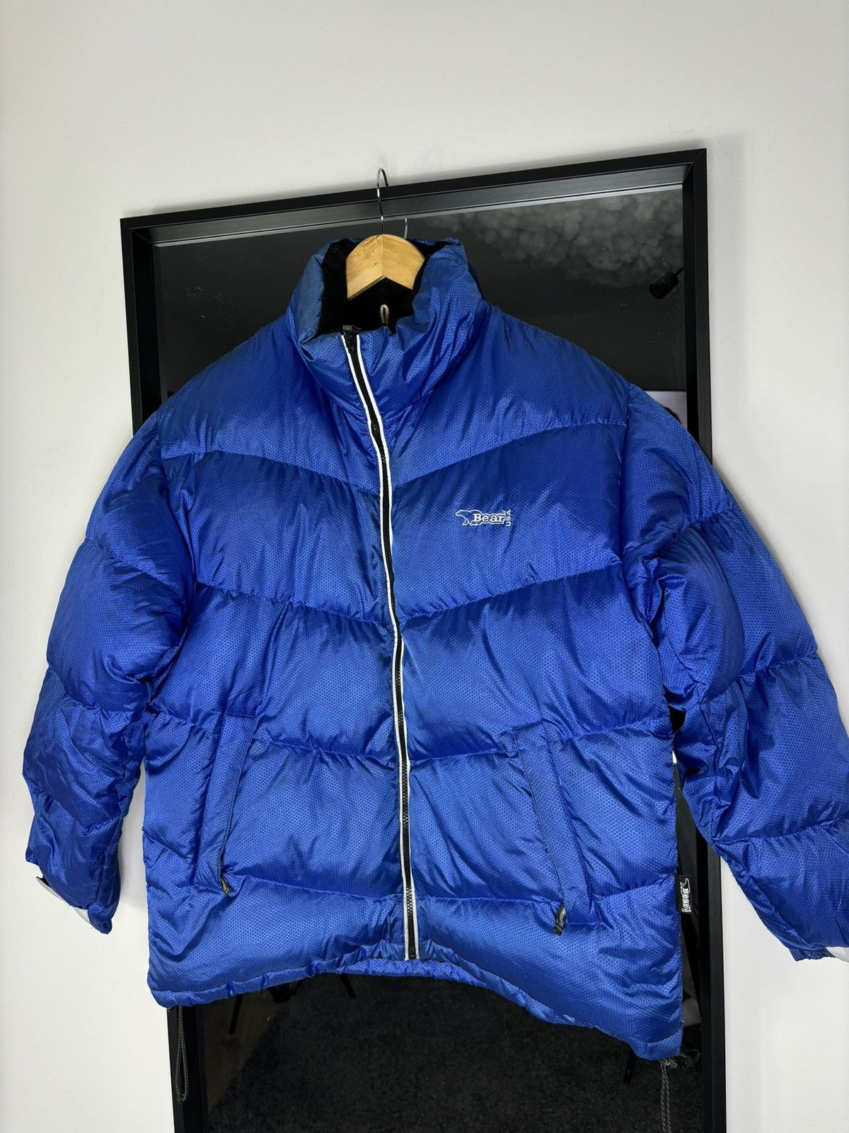 Japanese Brand × Vintage Vintage Bear Usa Blue Outdoor Down Puffer Jacket Size US M / EU 48-50 / 2 - 1 Thumbnail
