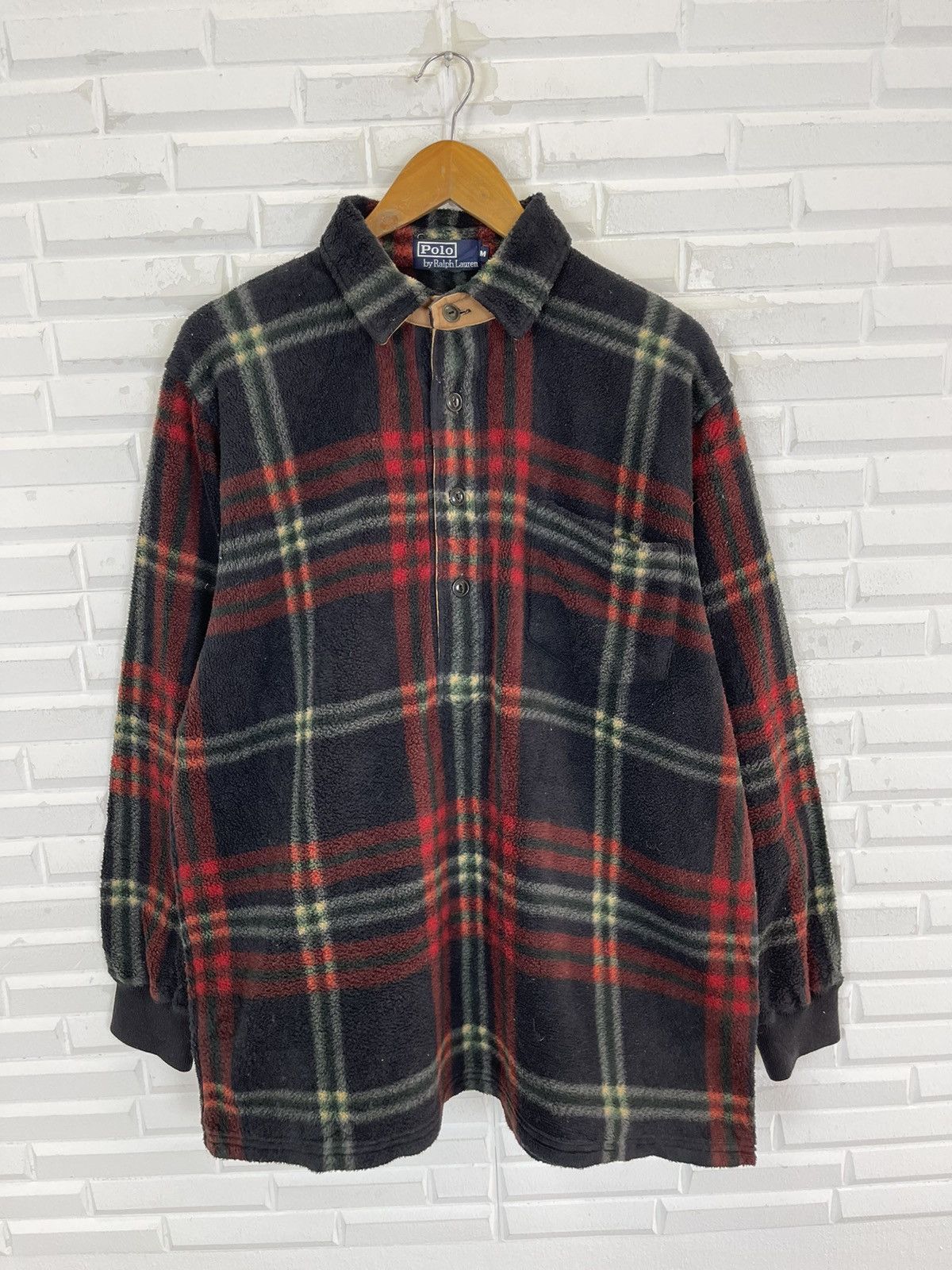 Ralph Lauren VINTAGE POLO RALPH LAUREN FLEECE TARTAN SHIRT Size US M / EU 48-50 / 2 - 1 Thumbnail