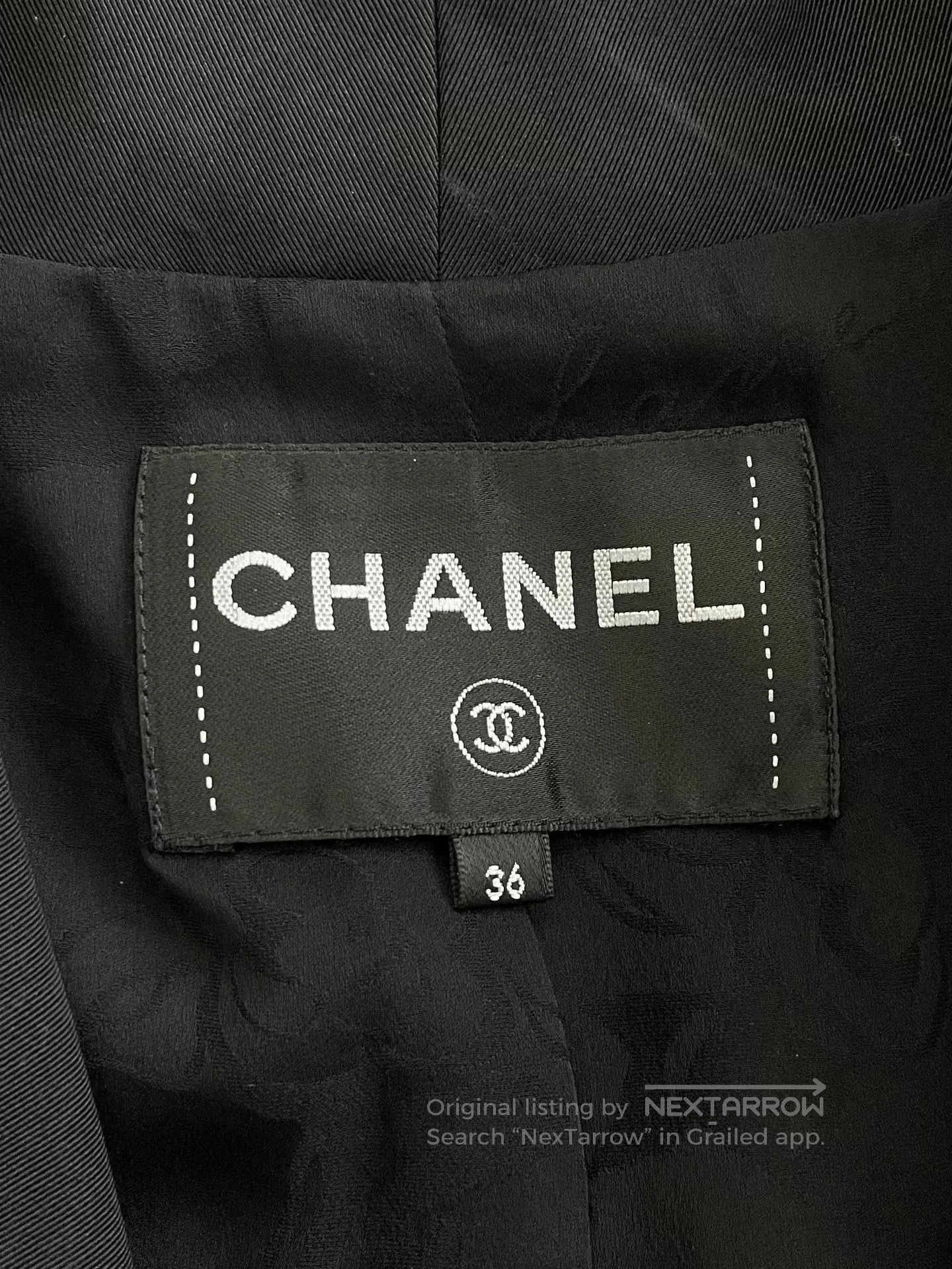 Chanel Chanel 17C Black Silver Button Jacket. Size US S / EU 44-46 / 1 - 4 Thumbnail