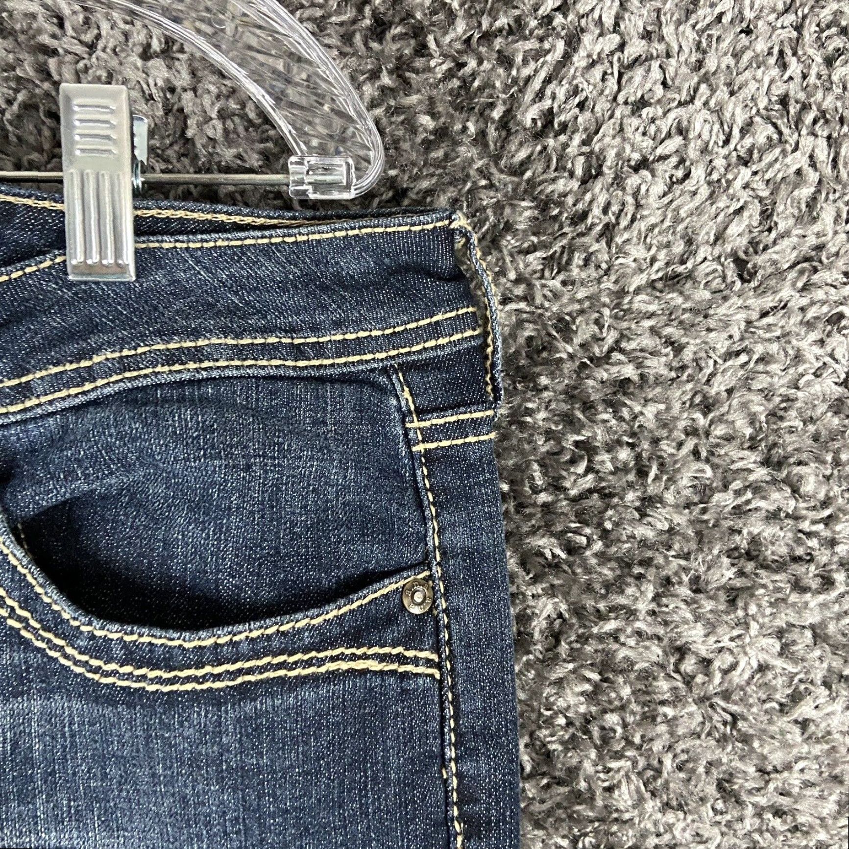Vintage a.n.a Women's Blue Skinny Jeans 12 Size 34" / US 12 / IT 48 - 3 Thumbnail