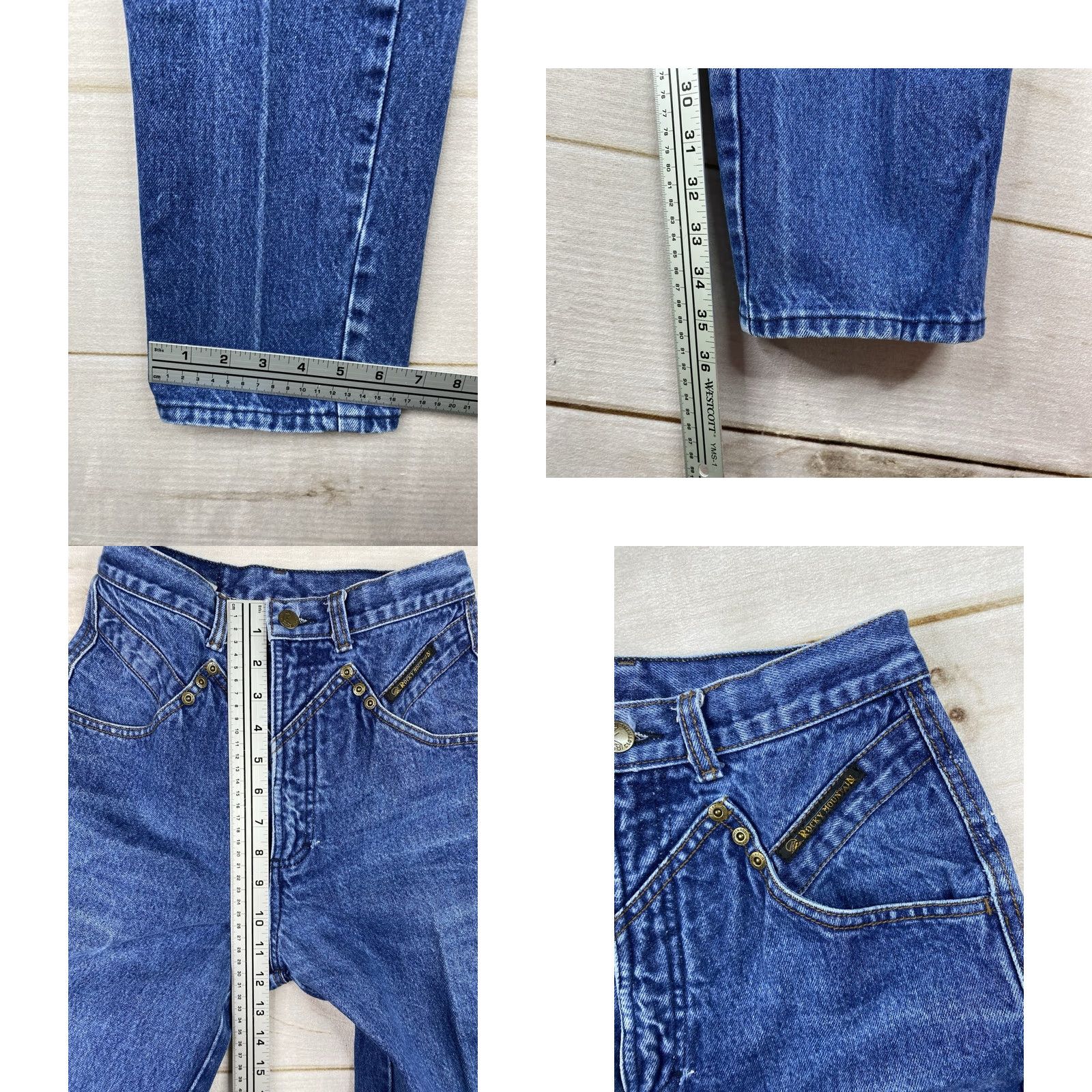 Vintage VINTAGE Rockies Jeans 26/3 Blue Hi Rise Western USA Made X-Long Yoke 90s Cowboy Festival Logo Jeans Women Regular Size 26/3 Blue Size 26" / US 2 / IT 38 - 8 Thumbnail