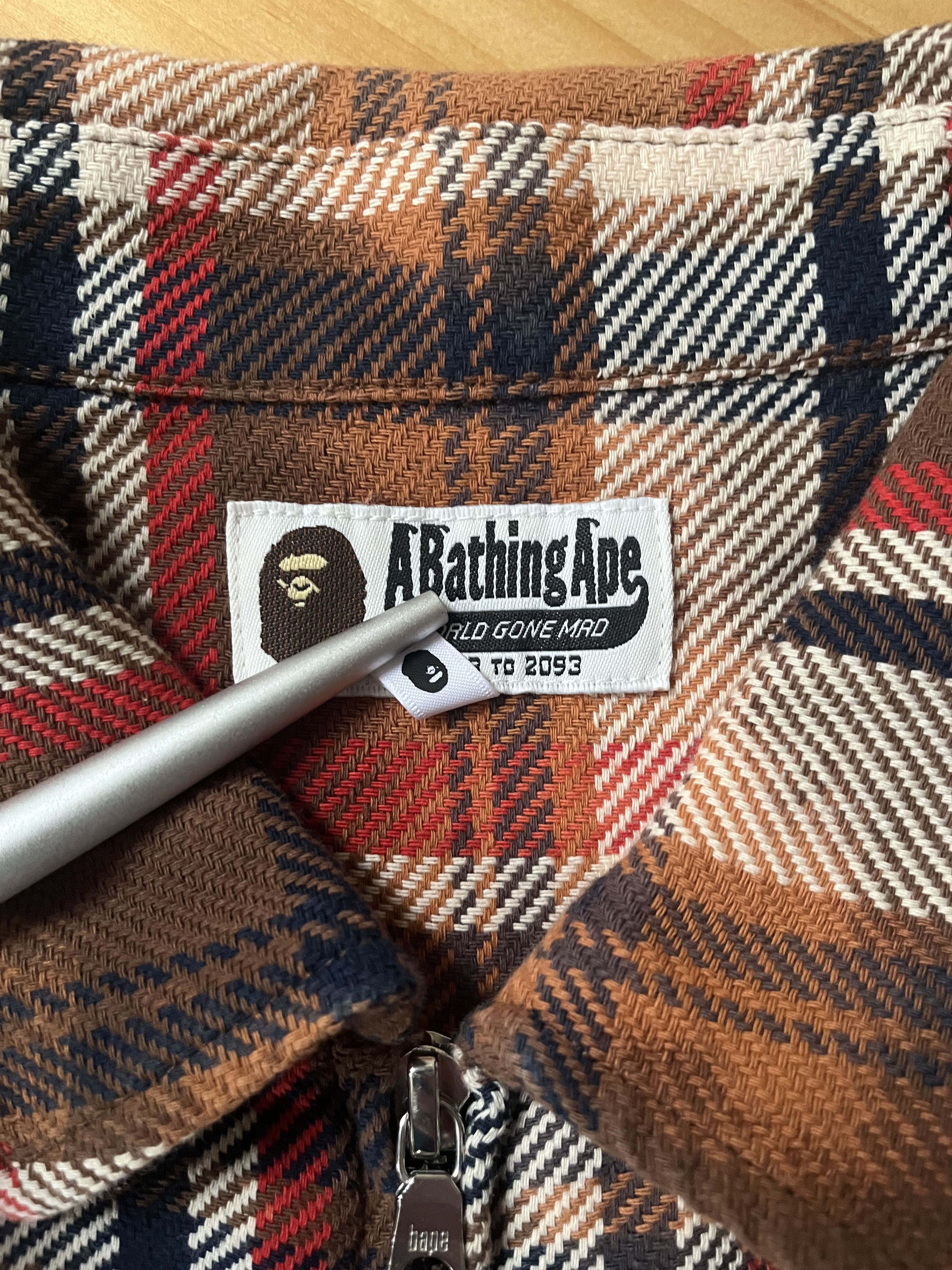 Bape BAPE CHECK FLANNEL ZIP UP SHIRT Size US XL / EU 56 / 4 - 3 Thumbnail