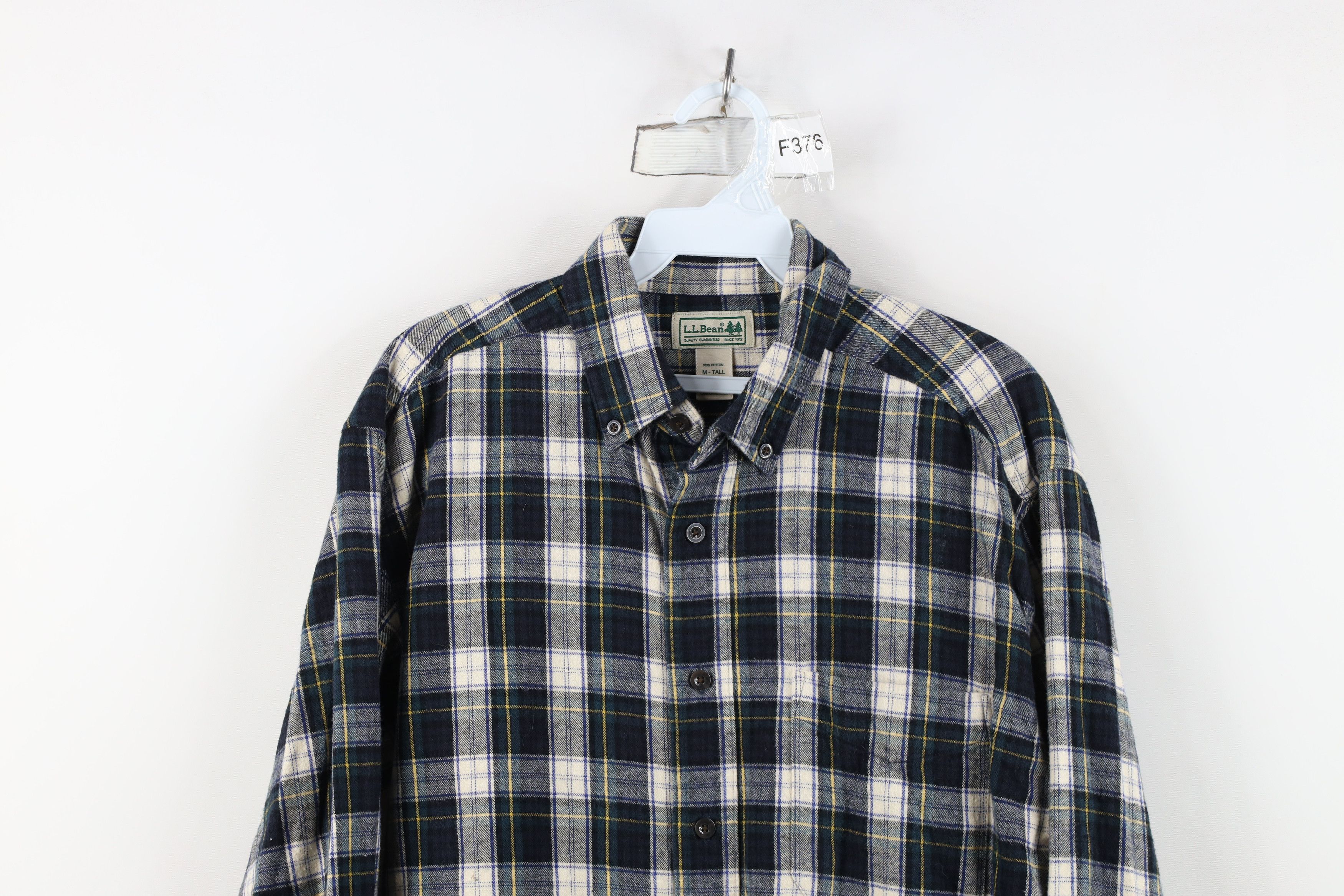 L.L. Bean Vintage 90s LL Bean Faded Collared Flannel Button Down Shirt Size US M / EU 48-50 / 2 - 2 Thumbnail