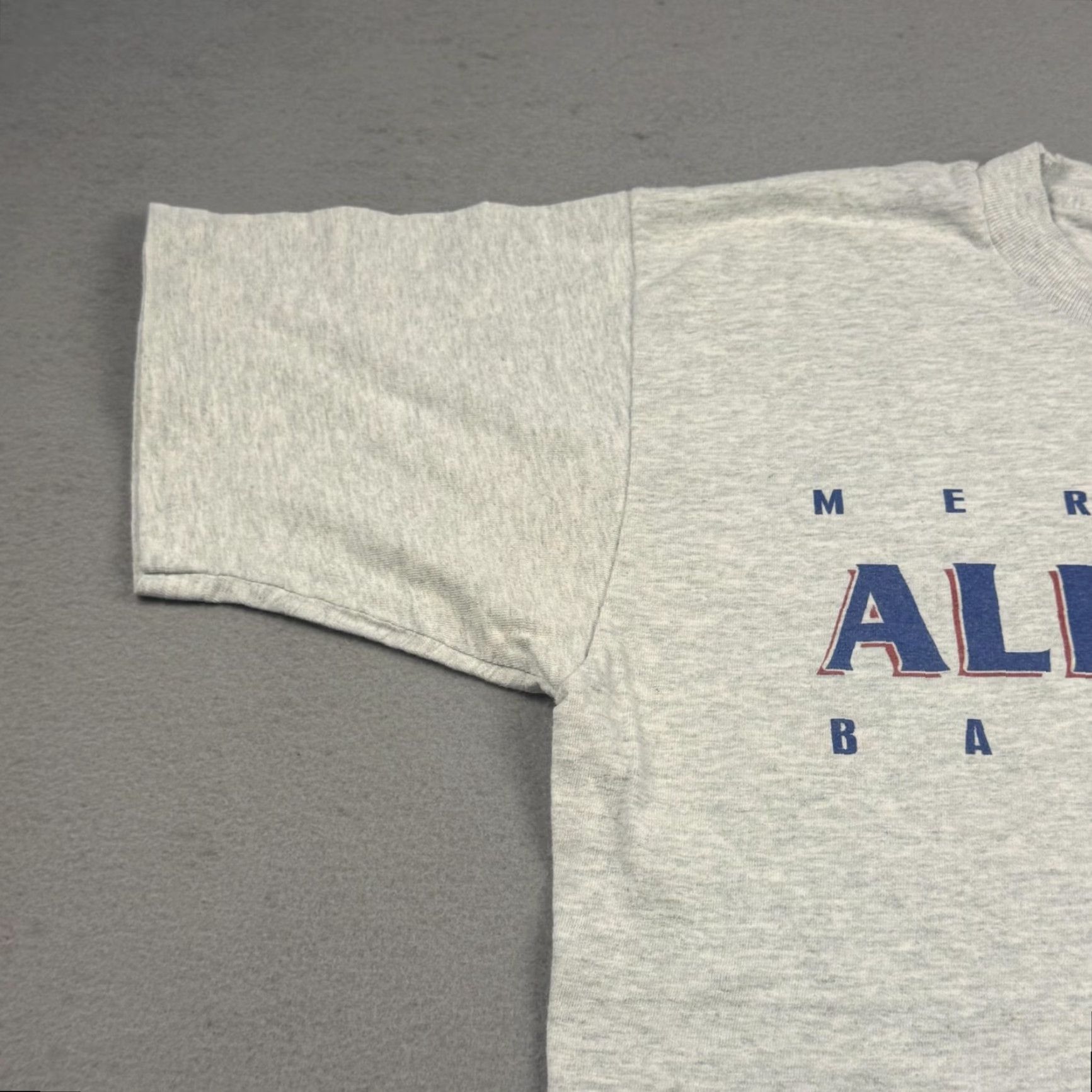Fruit Of The Loom VINTAGE Meridian All-Star Baseball Shirt Mens Large Heather Gray Made in USA 90s Size US XL / EU 56 / 4 - 4 Thumbnail