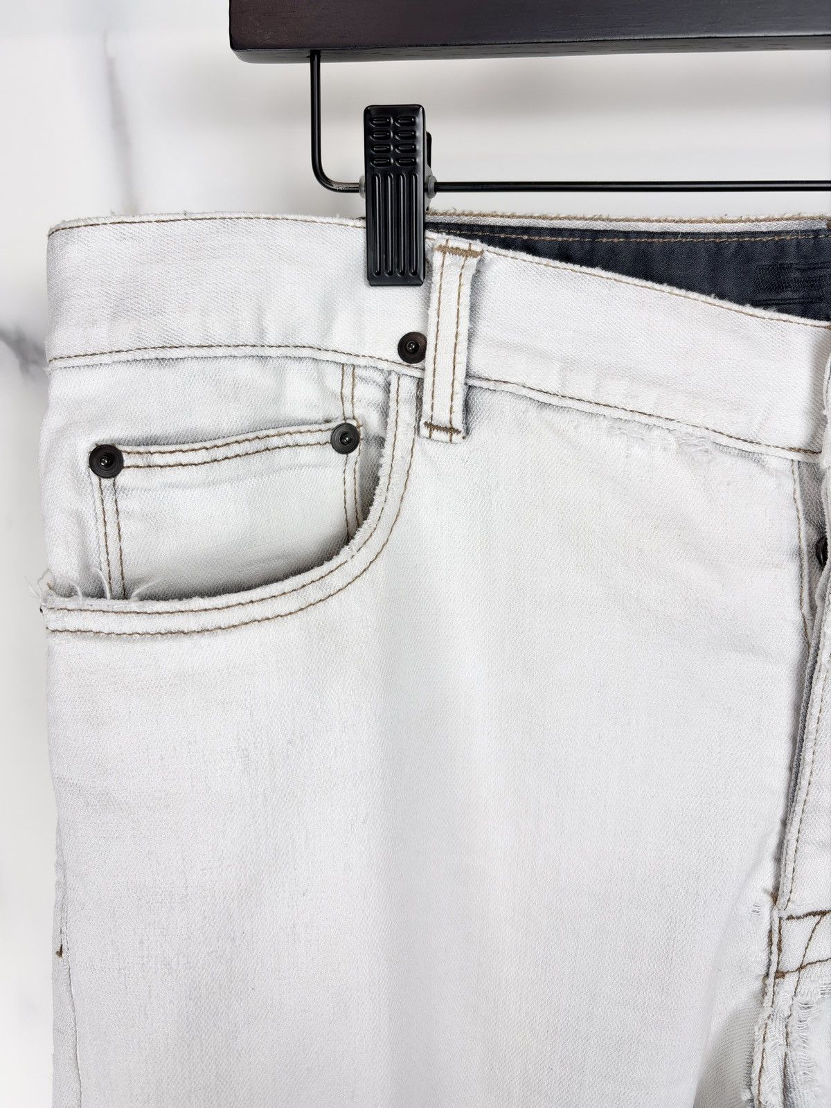 Rick Owens Rick Owens Archive Olmar Bleach White Detroit Denim Jeans Size US 36 / EU 52 - 5 Thumbnail