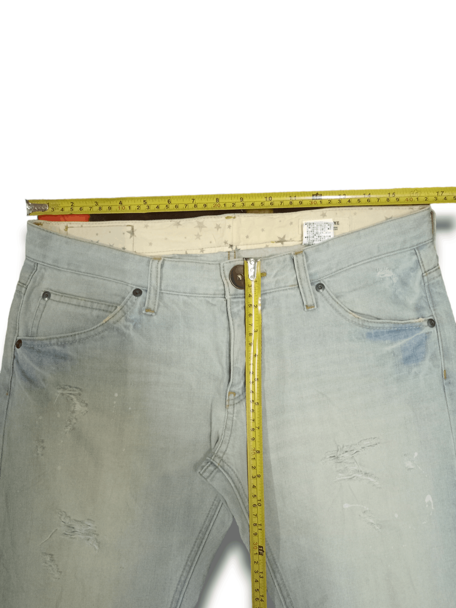 Japanese Brand Vintage Japanese Brand Painted Splatter Distress Loose Jeans Size US 33 - 9 Thumbnail