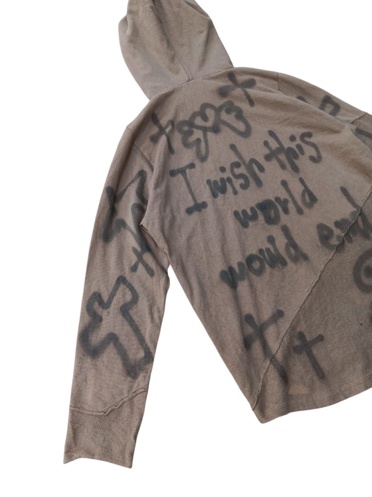 Vintage Blue tornado spray printed remake archive hoodie Size US L / EU 52-54 / 3 - 9 Thumbnail
