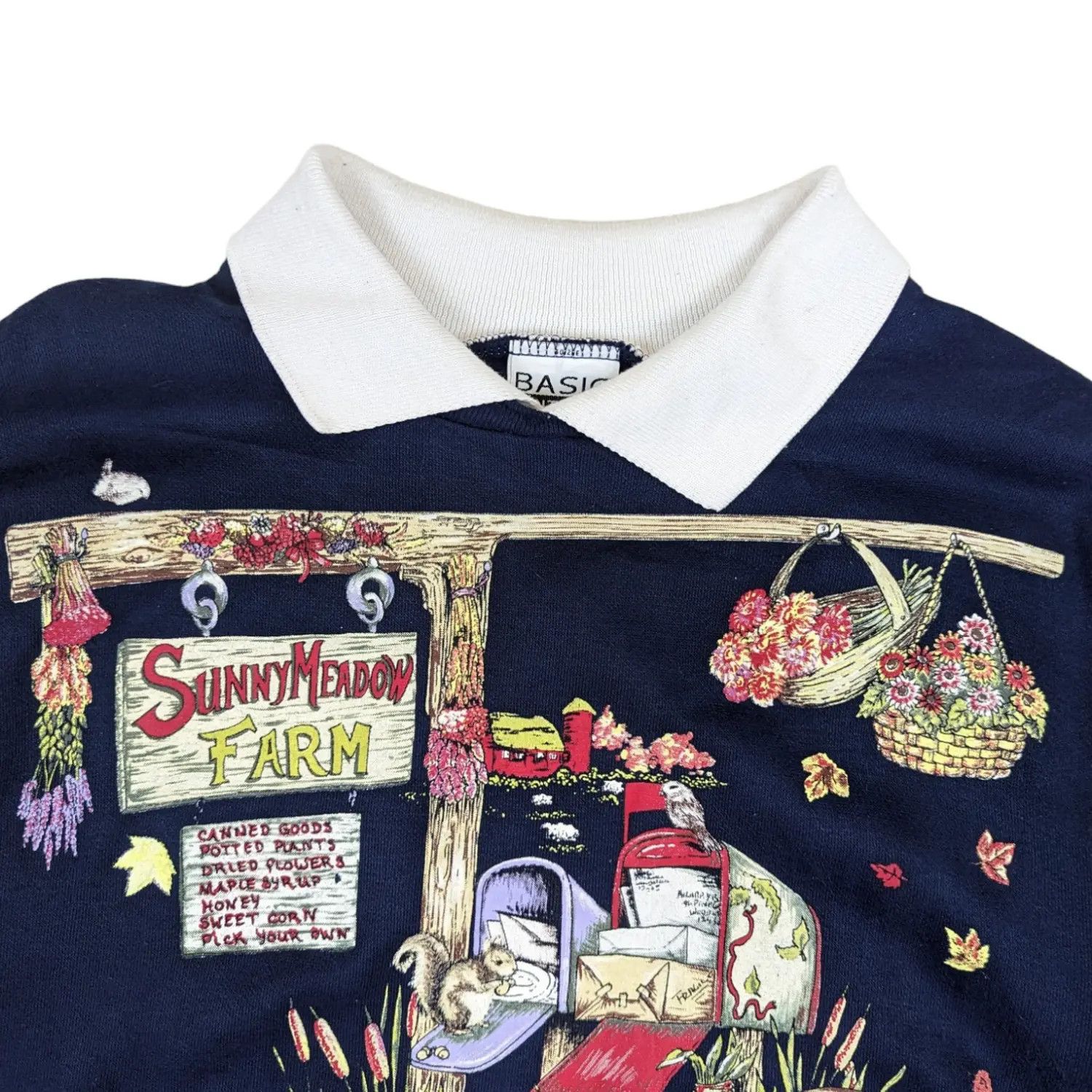Vintage Vintage 90's BASIC EDITIONS Full Image Holiday Sweatshirt Size M / US 6-8 / IT 42-44 - 4 Thumbnail