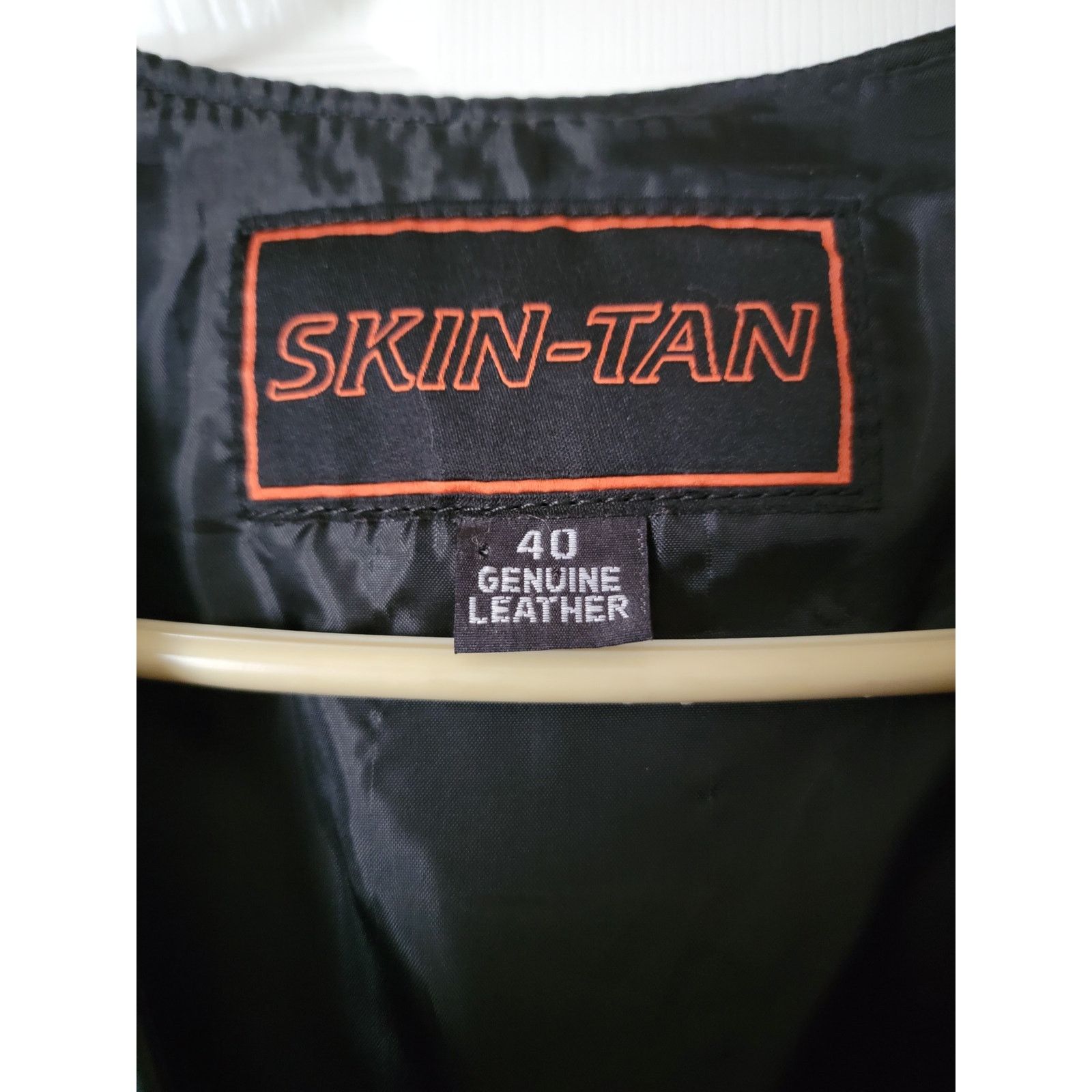 Other Skin-Tan Genuine Leather Men's Biker Vest Snap Closure Size US M / EU 48-50 / 2 - 12 Thumbnail