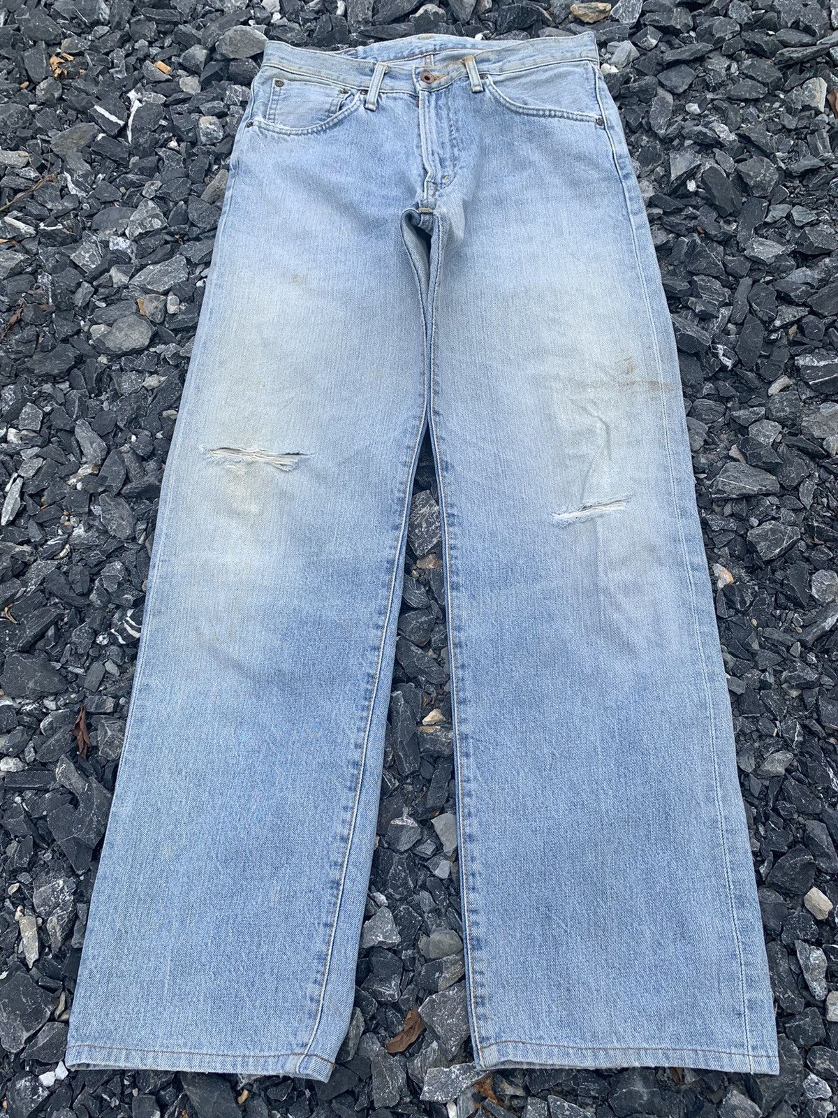 Edwin × Kapital × Vintage VINTAGE EDWIN 505X SELVEDGE BAGGY FADED DISTRESSED DENIM Size US 31 - 2 Thumbnail