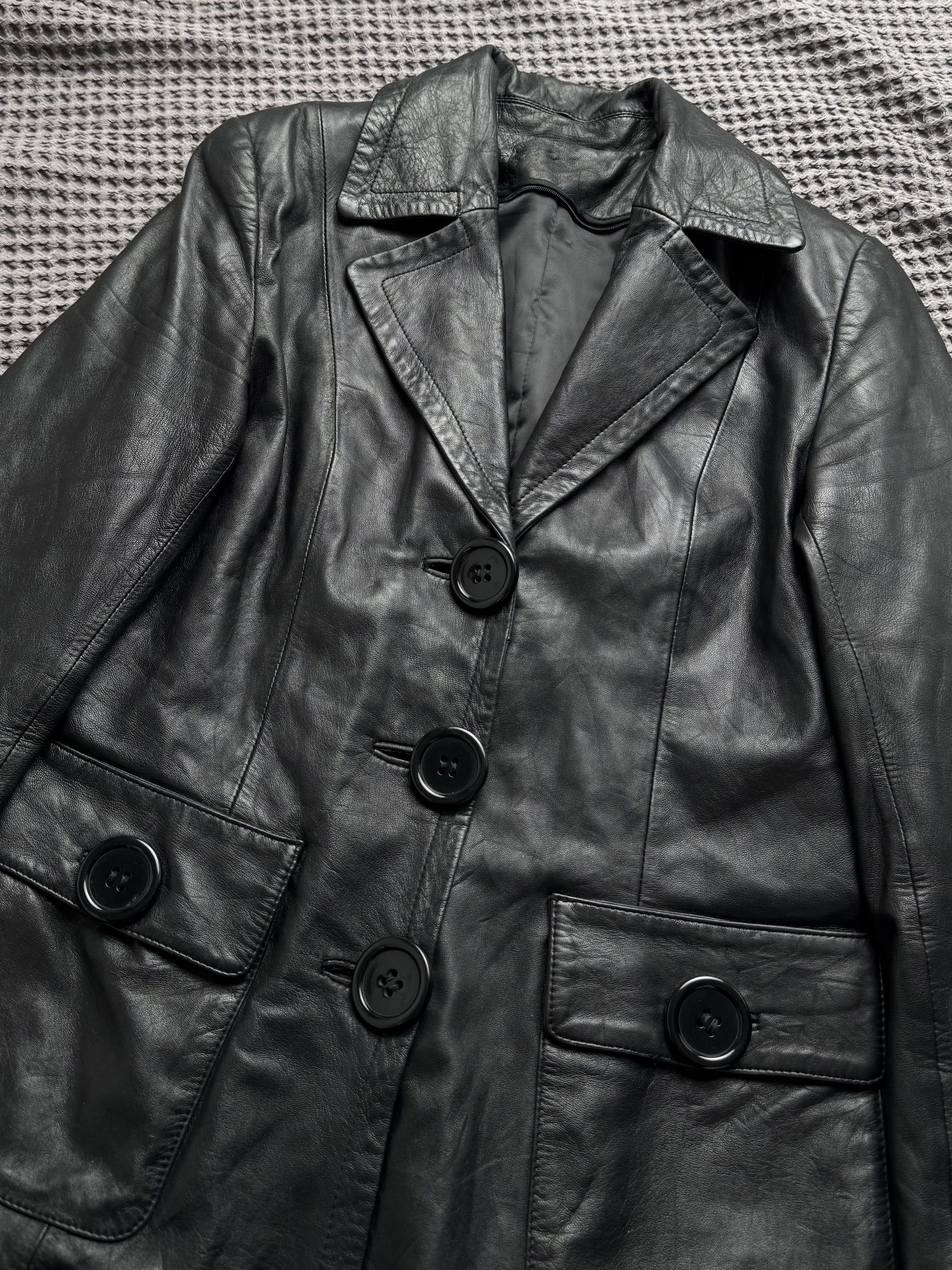 Vintage Vintage Leather Blazer Jacket Tailored Button Up Classic Size M / US 6-8 / IT 42-44 - 6 Thumbnail