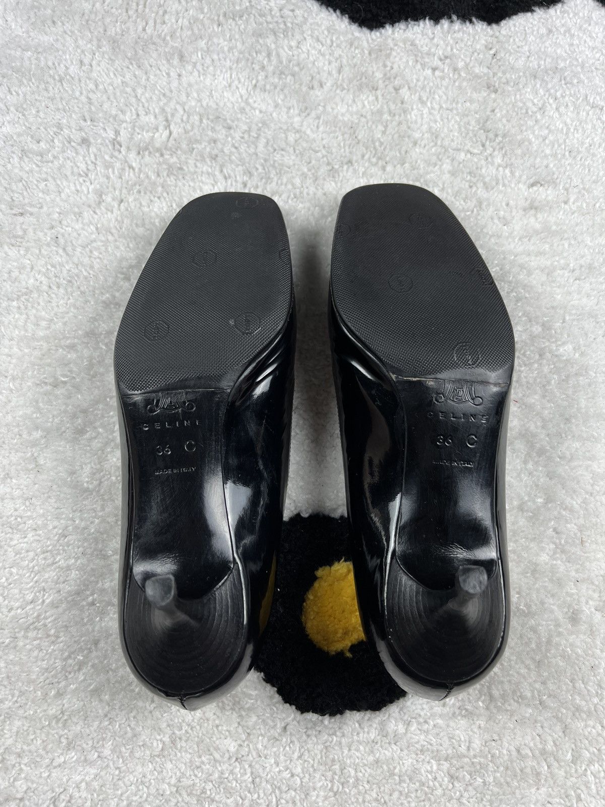 Celine Vintage Celine Luxury Italy Leather Black Pumps Y2K Heels Size US 6 / IT 36 - 15 Thumbnail