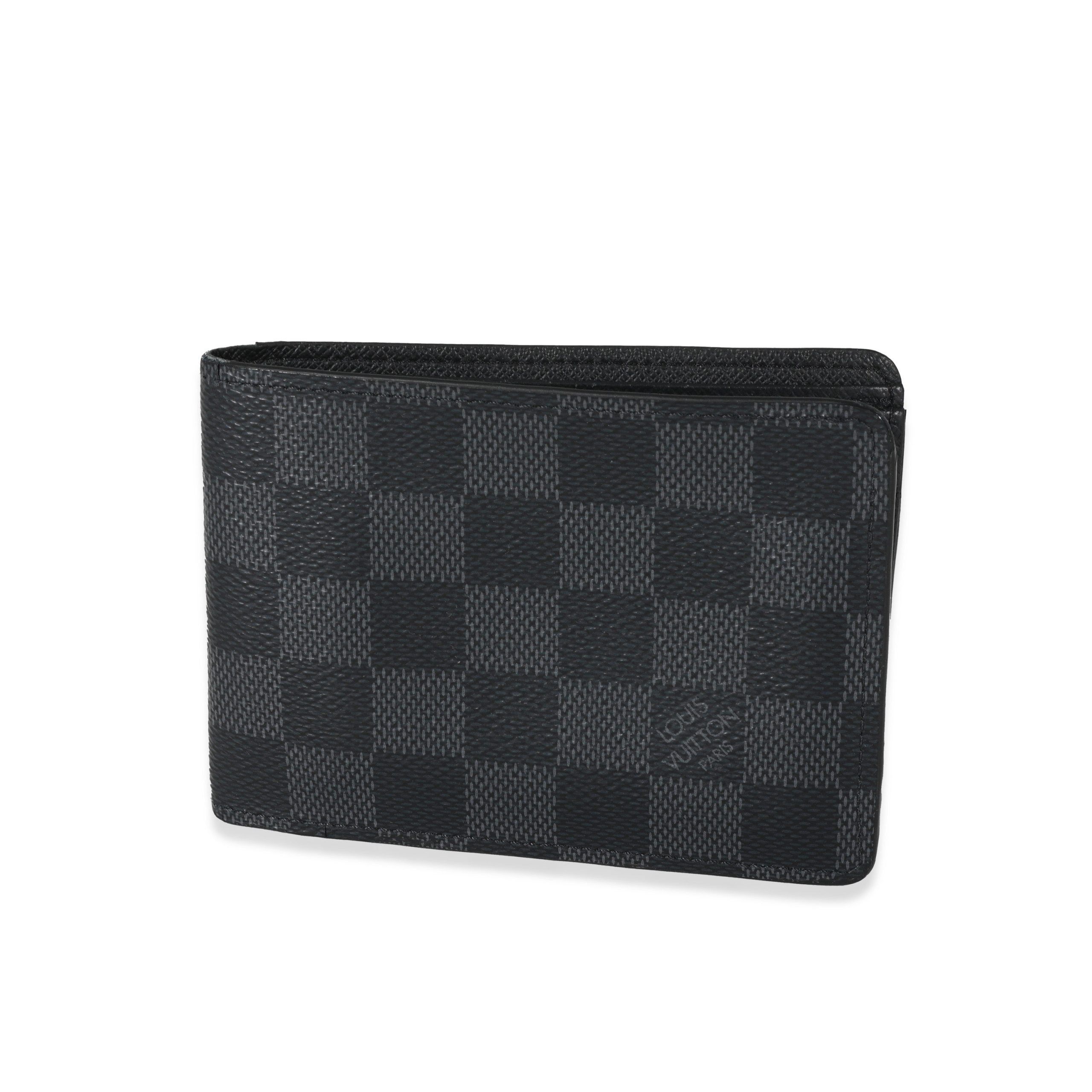 image of Louis Vuitton Damier Graphite Canvas Multiple Wallet in Black, Women's