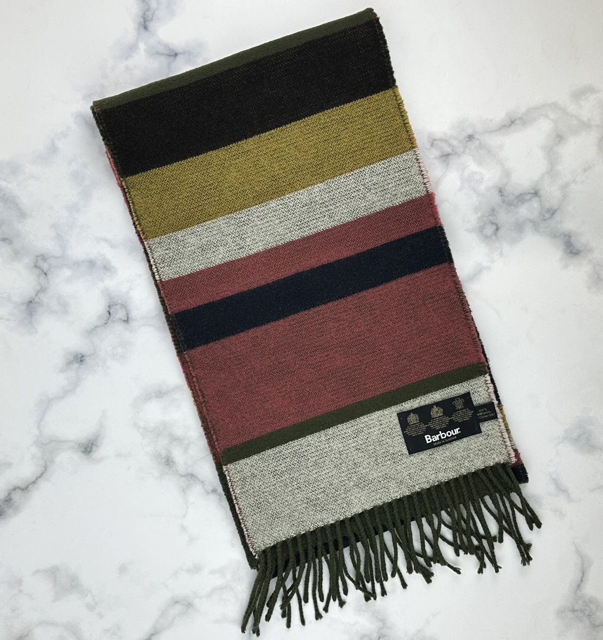 Barbour Barbour 100% Lambswool Scarf Multicolour Made in Scotland Size ONE SIZE - 5 Thumbnail