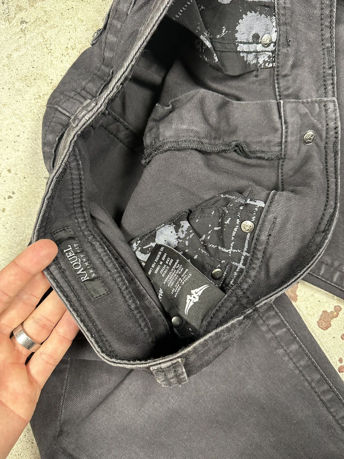 Affliction Affliction Los Angeles Raquel Black Denim Pants Size US 30 / EU 46 - 10 Thumbnail