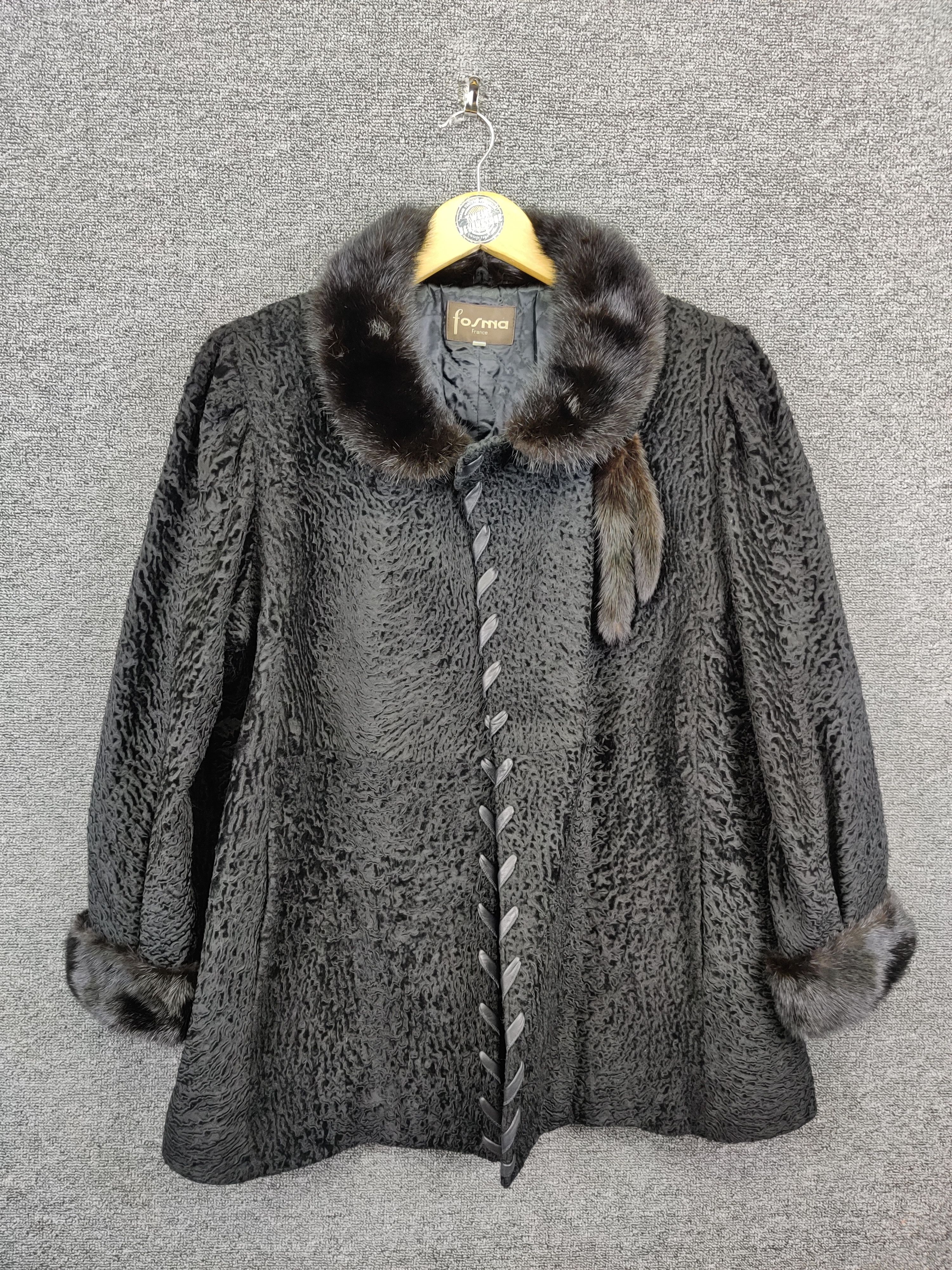 Japanese Brand Fosma France Leather Fur Jacket Size US M / EU 48-50 / 2 - 1 Thumbnail