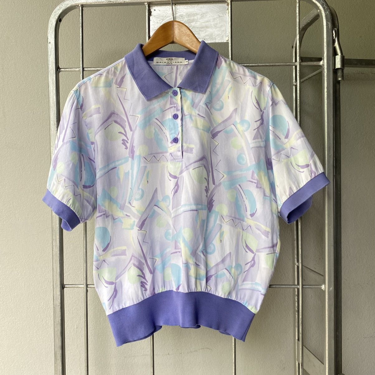 Balenciaga Balenciaga Vintage Pastel Polo Shirt Size M / US 6-8 / IT 42-44 - 21 Thumbnail