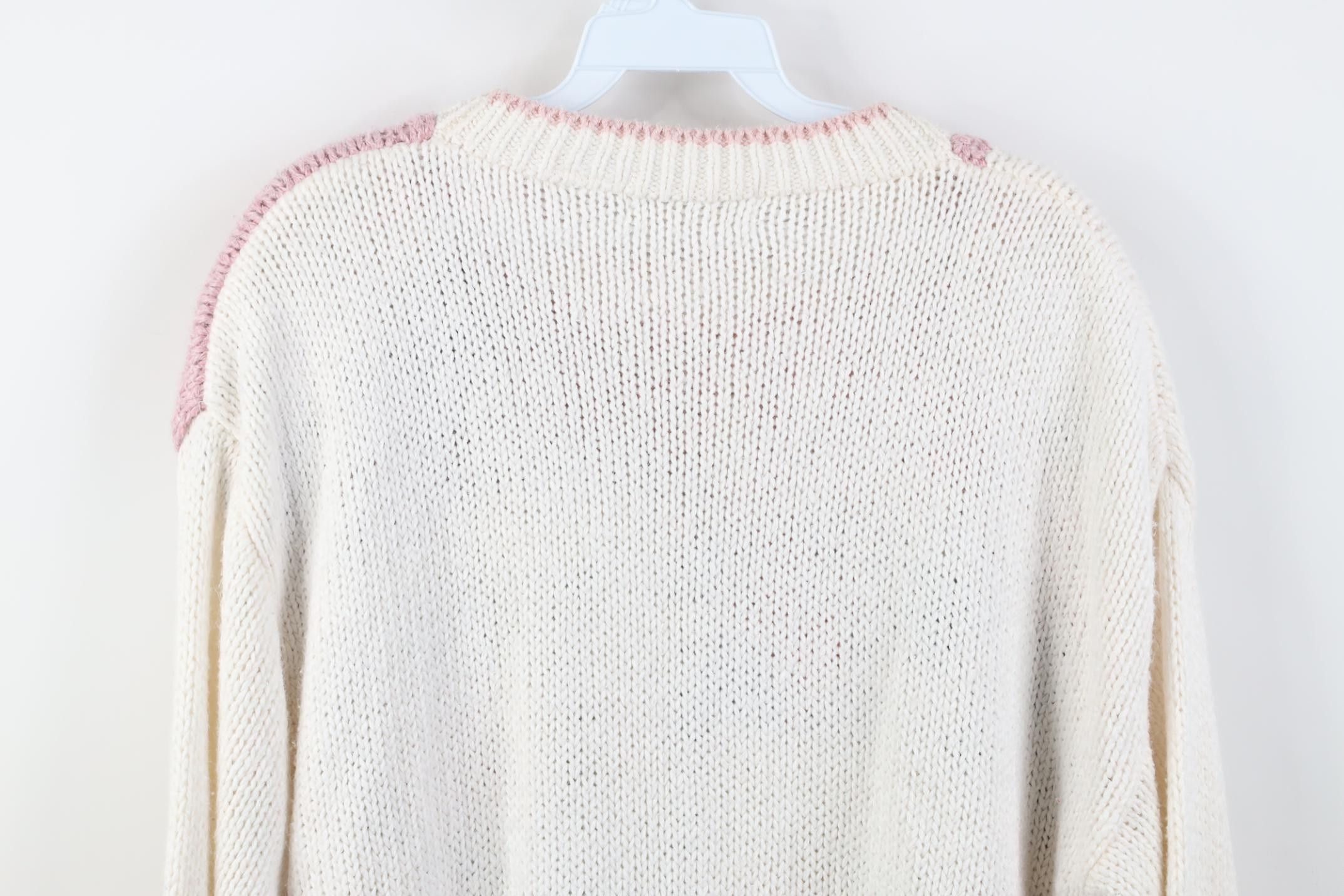 Vintage Vintage 90s Streetwear Patchwork Hearth Flower Knit Sweater Size L / US 10 / IT 46 - 10 Thumbnail