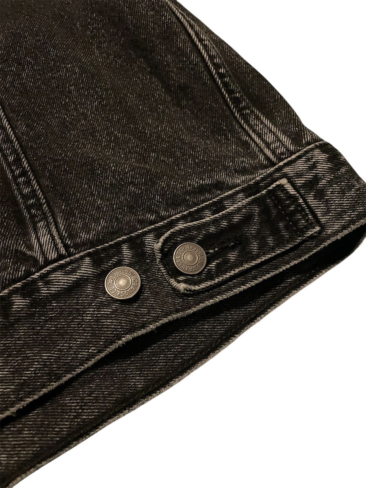 Levi's Vintage Clothing Levi's Black Convertible Zip-Sleeve Denim Trucker Jacket Size US M / EU 48-50 / 2 - 18 Thumbnail