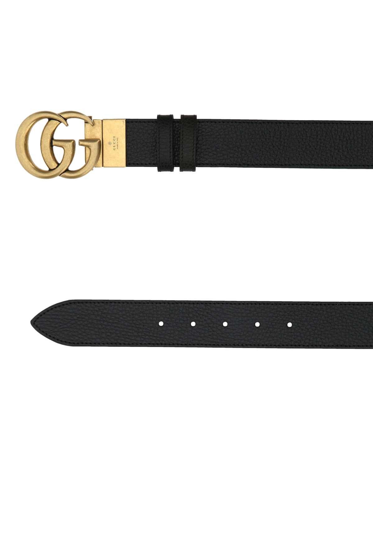 Gucci Black Leather Reversible Belt Size ONE SIZE - 1 Thumbnail
